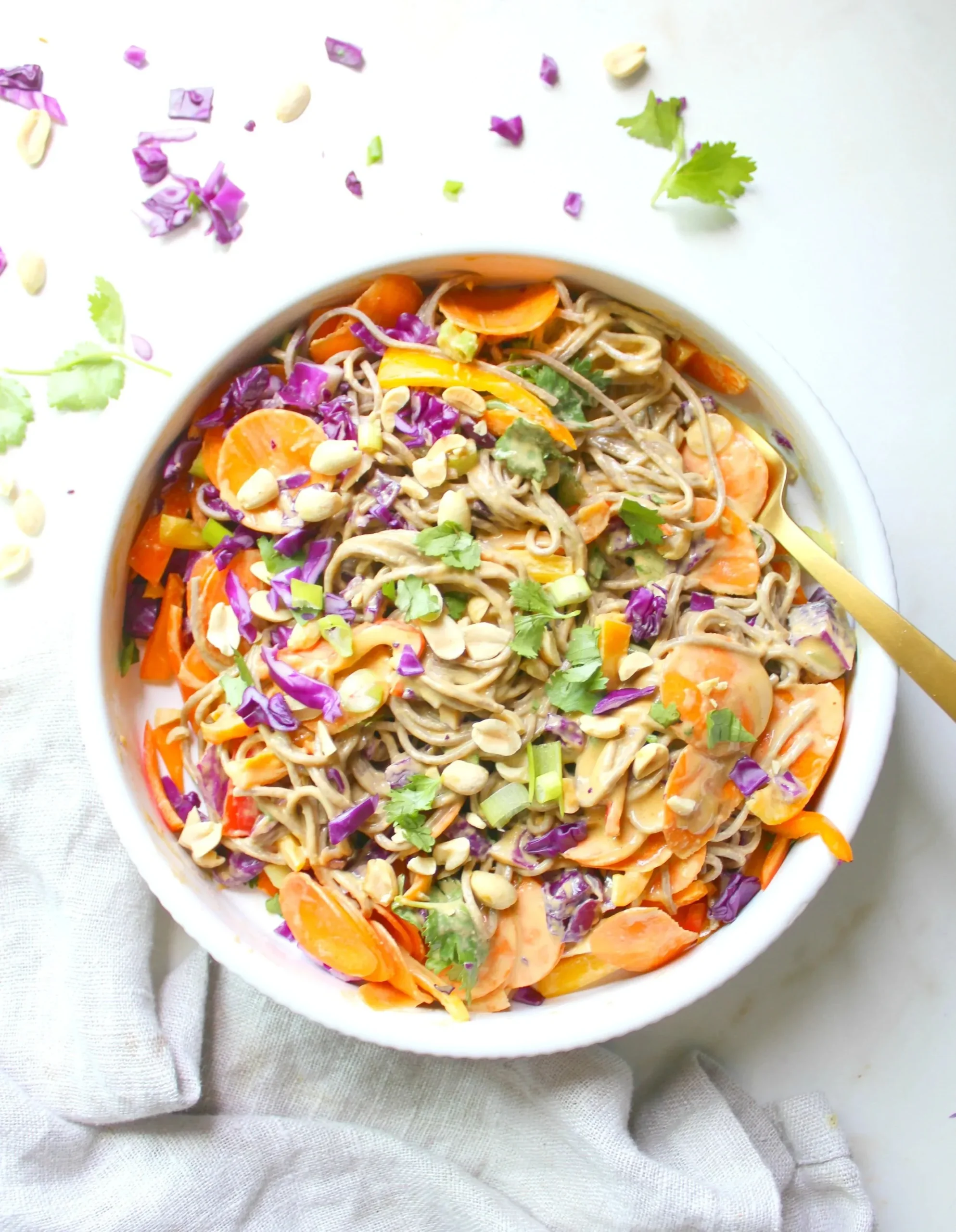 Soba Noodle Salad with Ginger Peanut Dressing