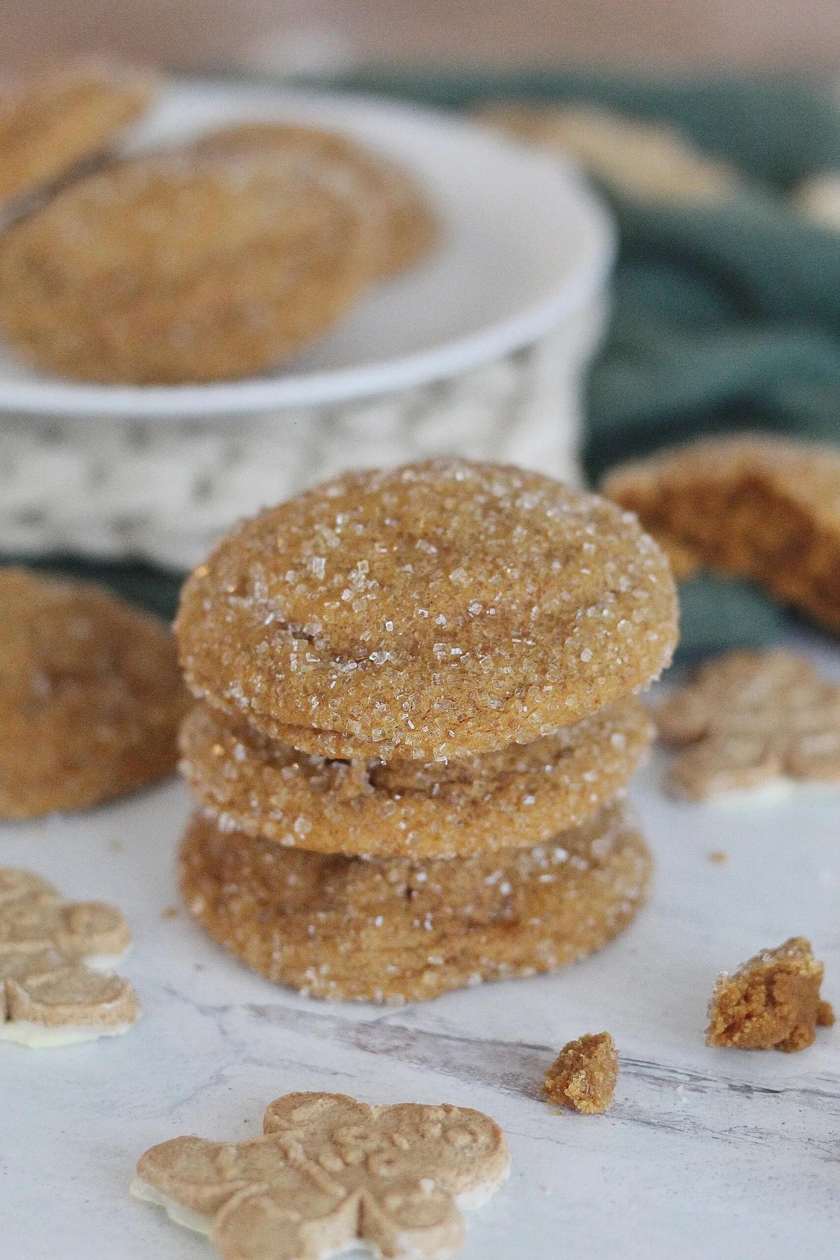 Soft and Chewy Gingersnap Cookies