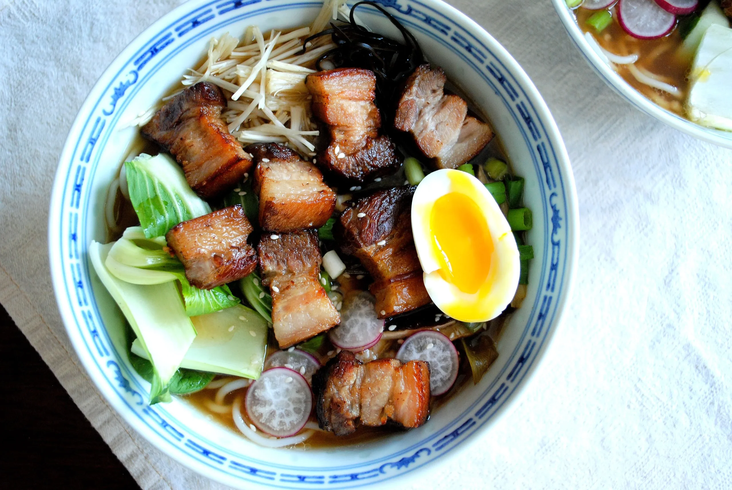 Somen Noodle Soup Pan Fried Pork Belly