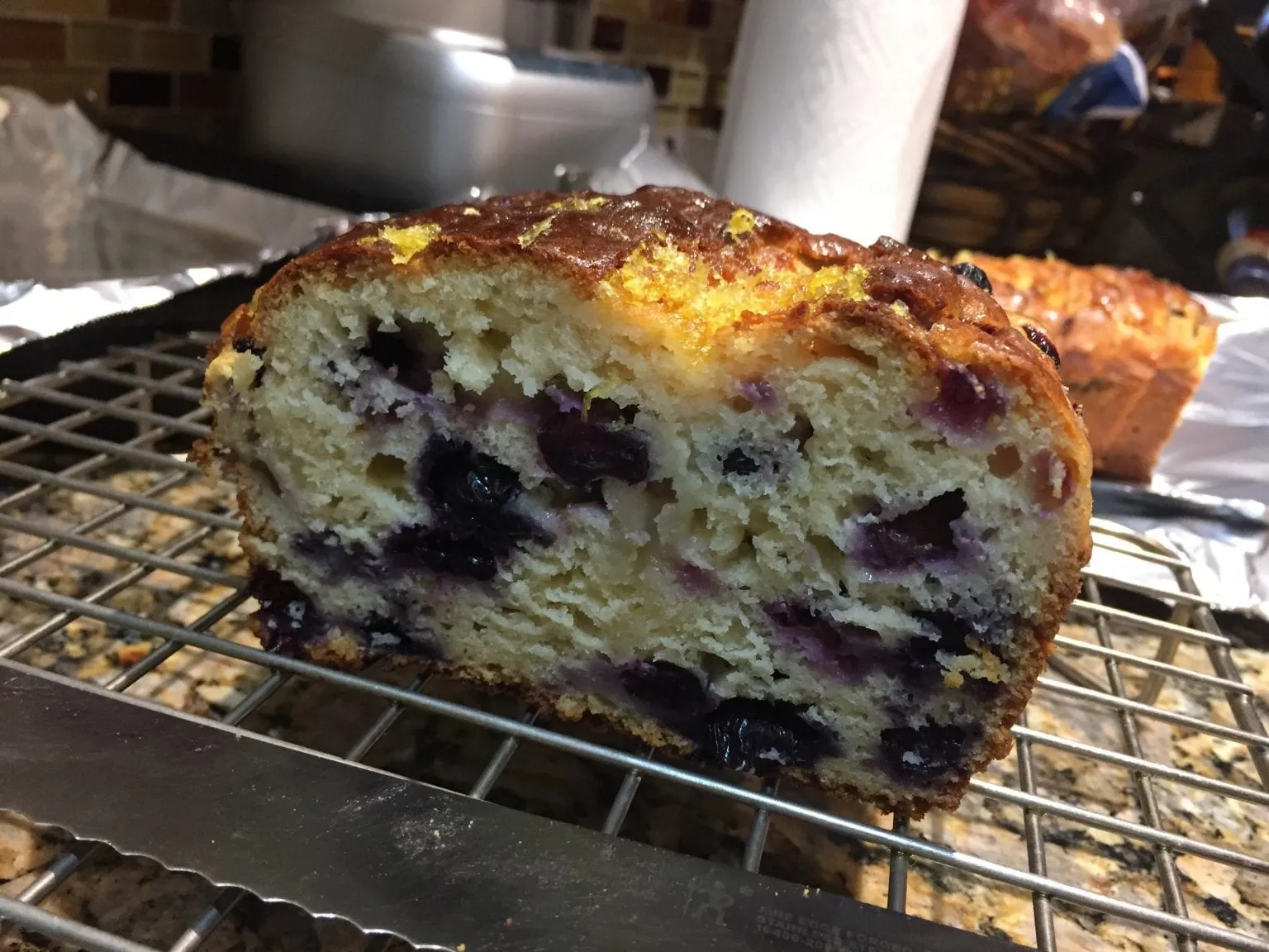 Sour Cream Blueberry Lemon Flan