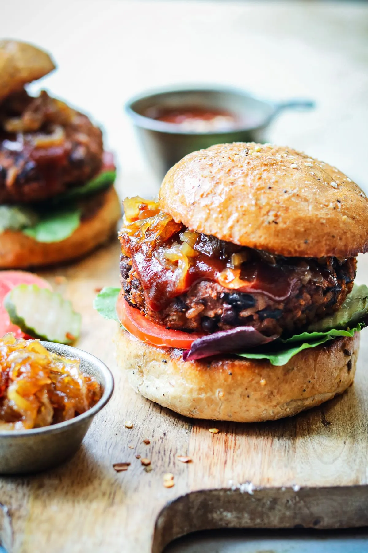 Southwest Black Bean Burger with Burger Sauce