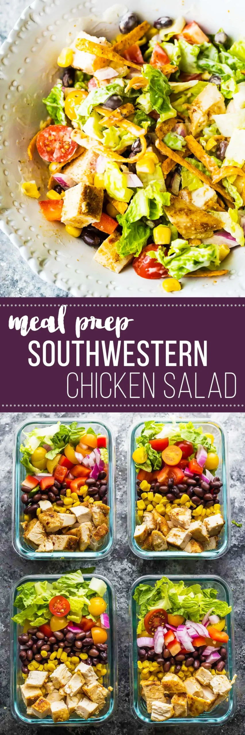 Southwestern Chopped Chicken Salad Meal Prep