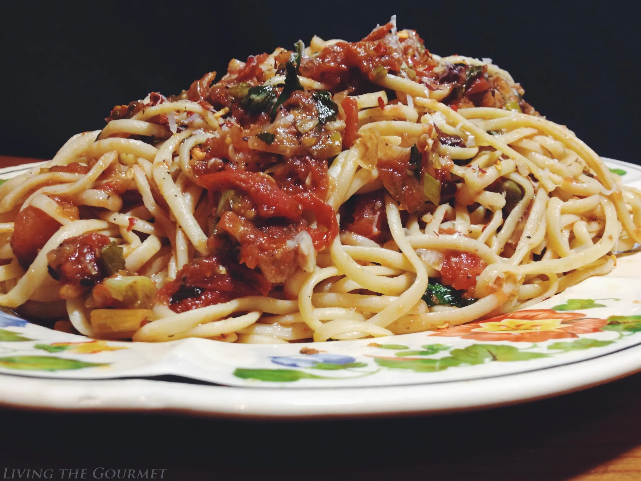 Spaghetti with Tomato and Anchovy Sauce
