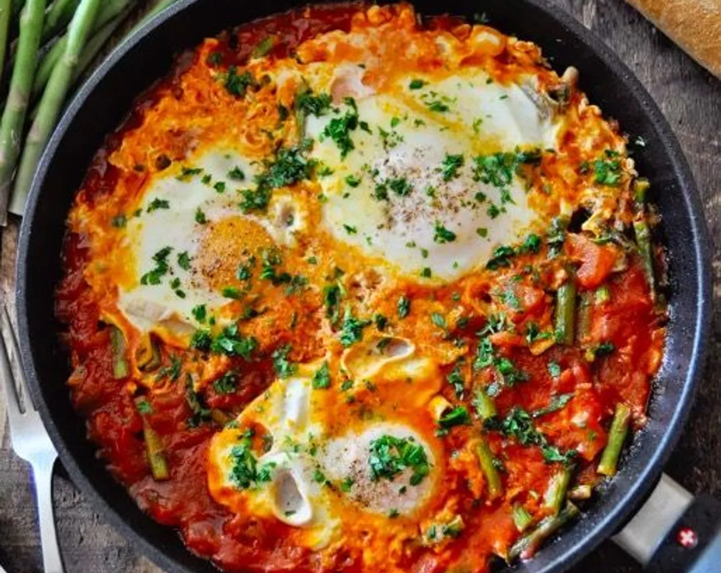 Spanish Asparagus Eggs Sausage