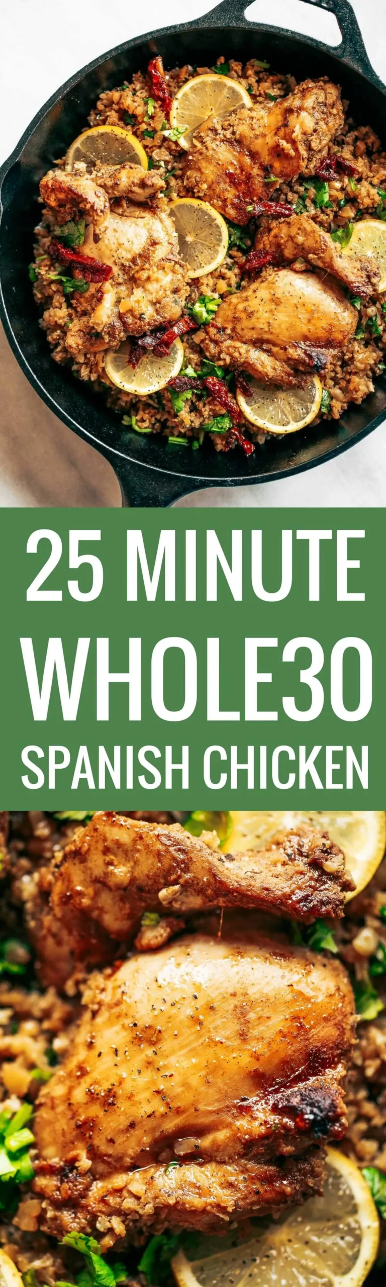 Spanish Chicken and Cauliflower Skillet Dinner