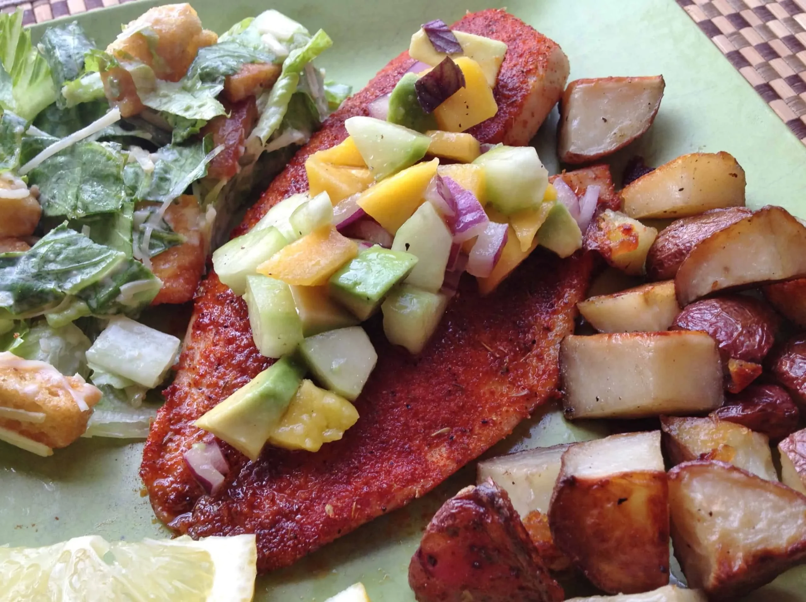Spice Rubbed Tilapia with Mango Salad