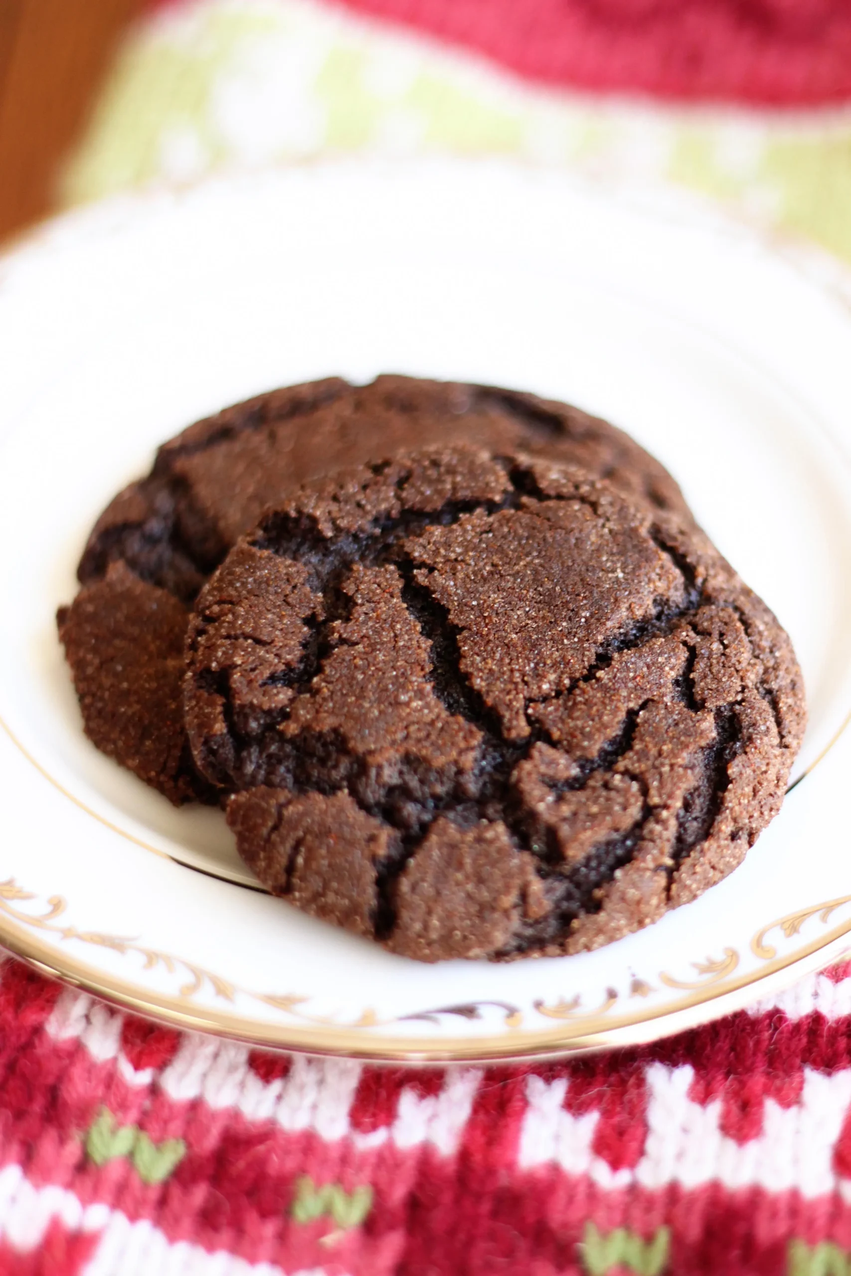 Spiced Chocolate Crackle Cookies