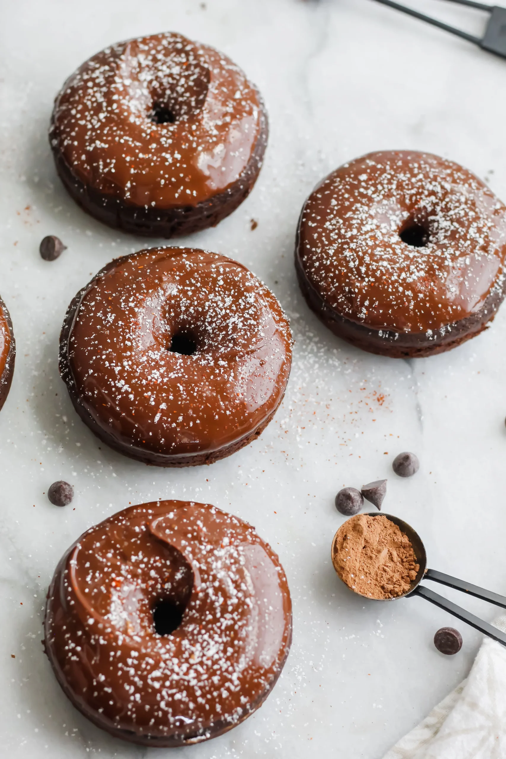 Spiced Doughnuts with Mocha Glaze