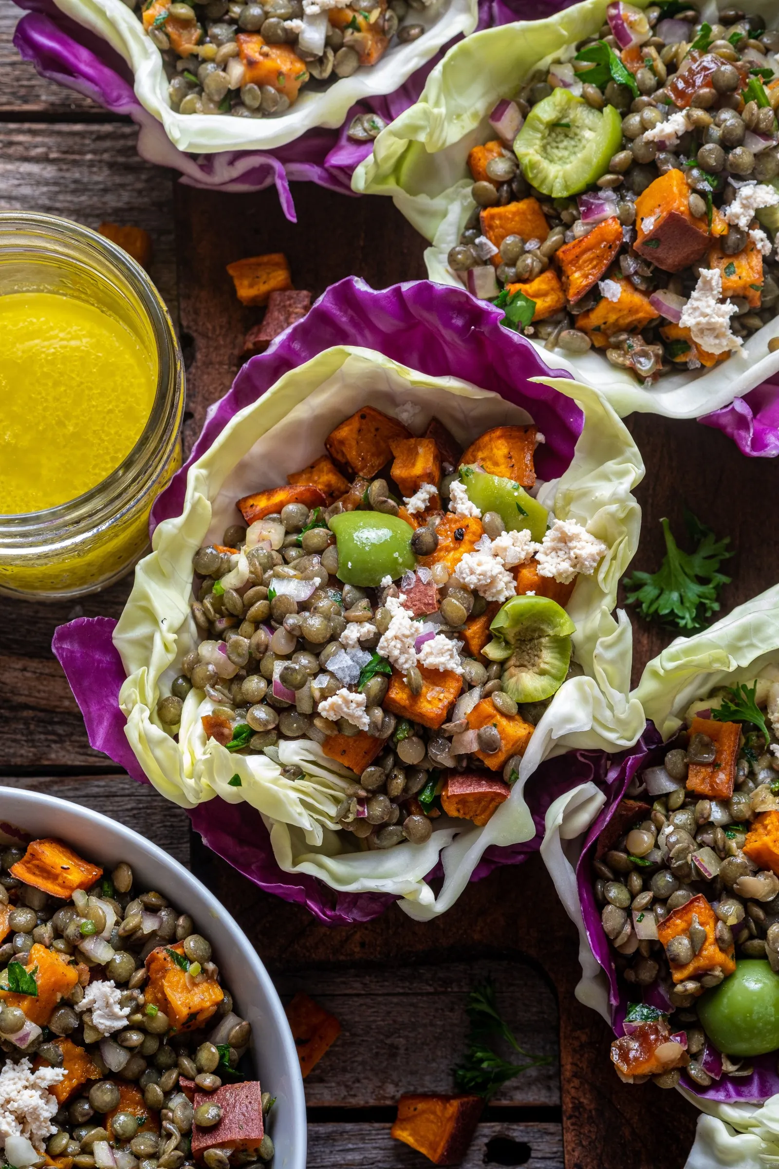 Spiced Lentil Salad Lettuce Wraps