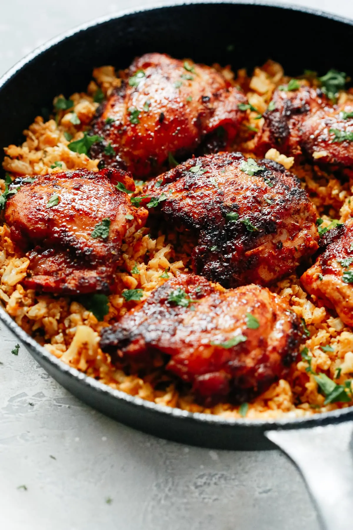 Spicy Chicken with Cauliflower Rice