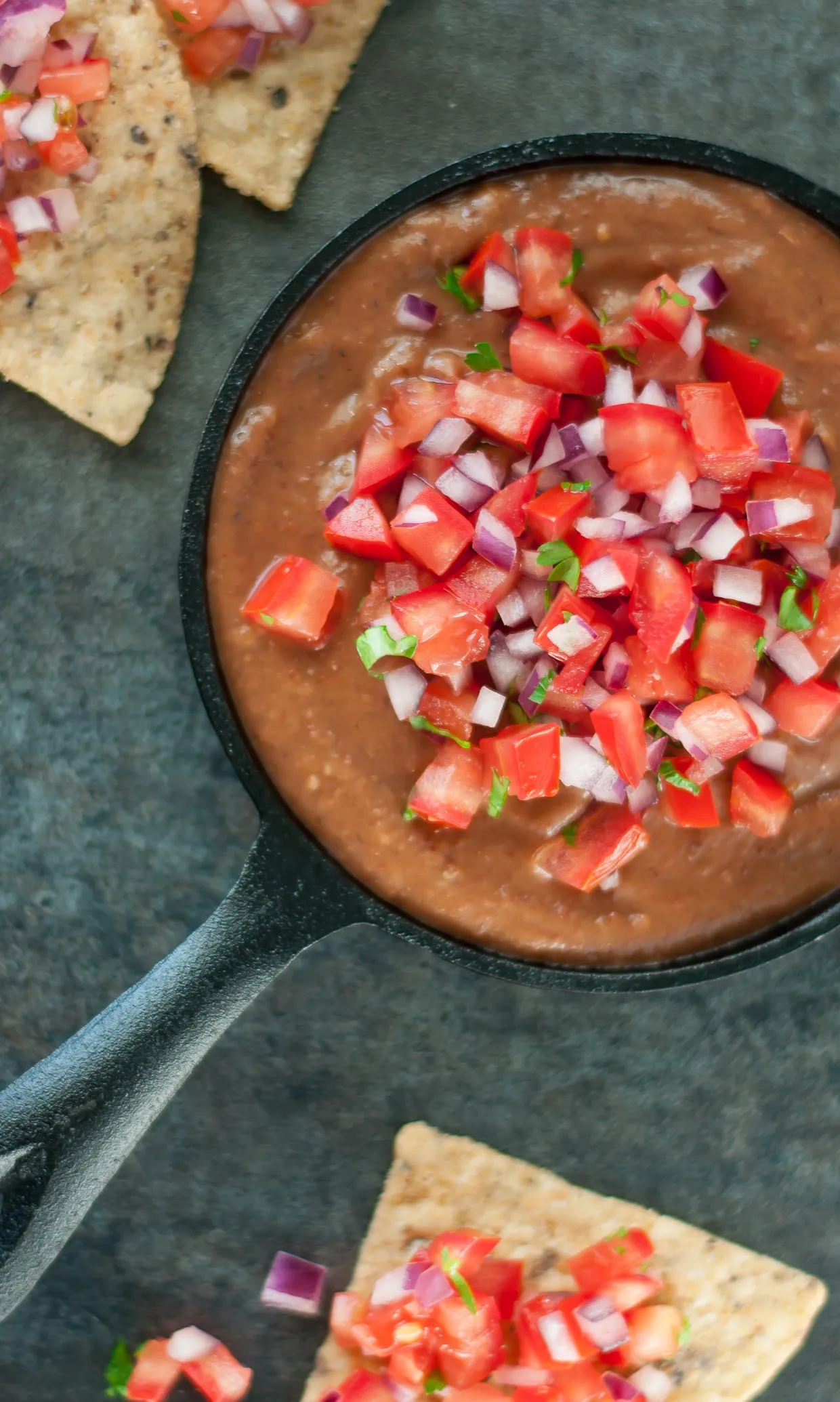 Spicy Chipotle Black Bean Dip Pico de Gallo