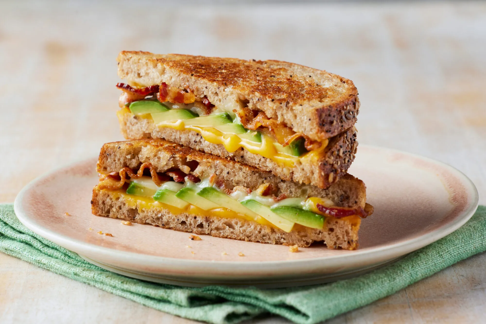 Spicy Grilled Bacon and Tomato Sandwich with Avocado