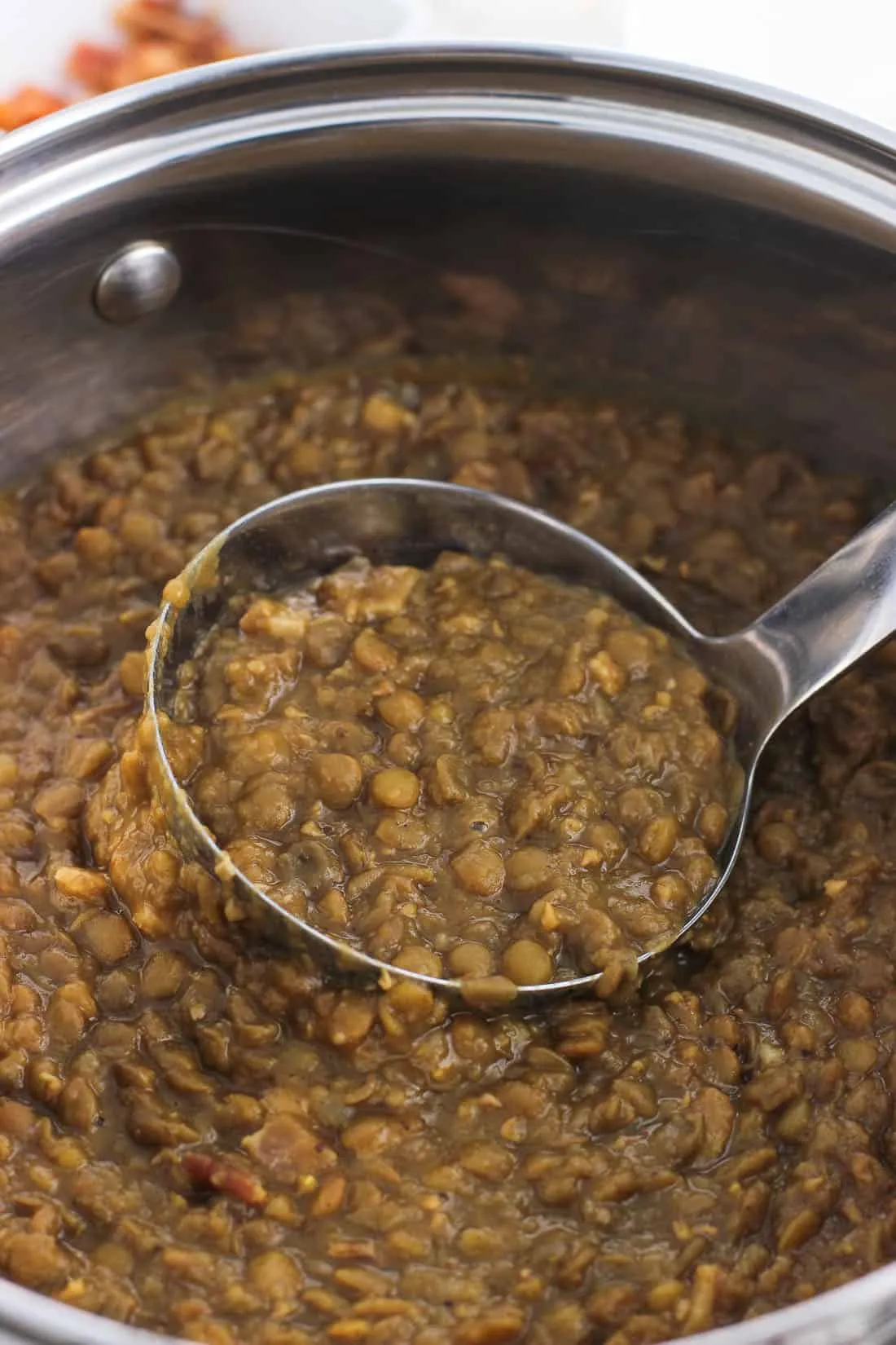 Spicy Lentil Soup with Bacon