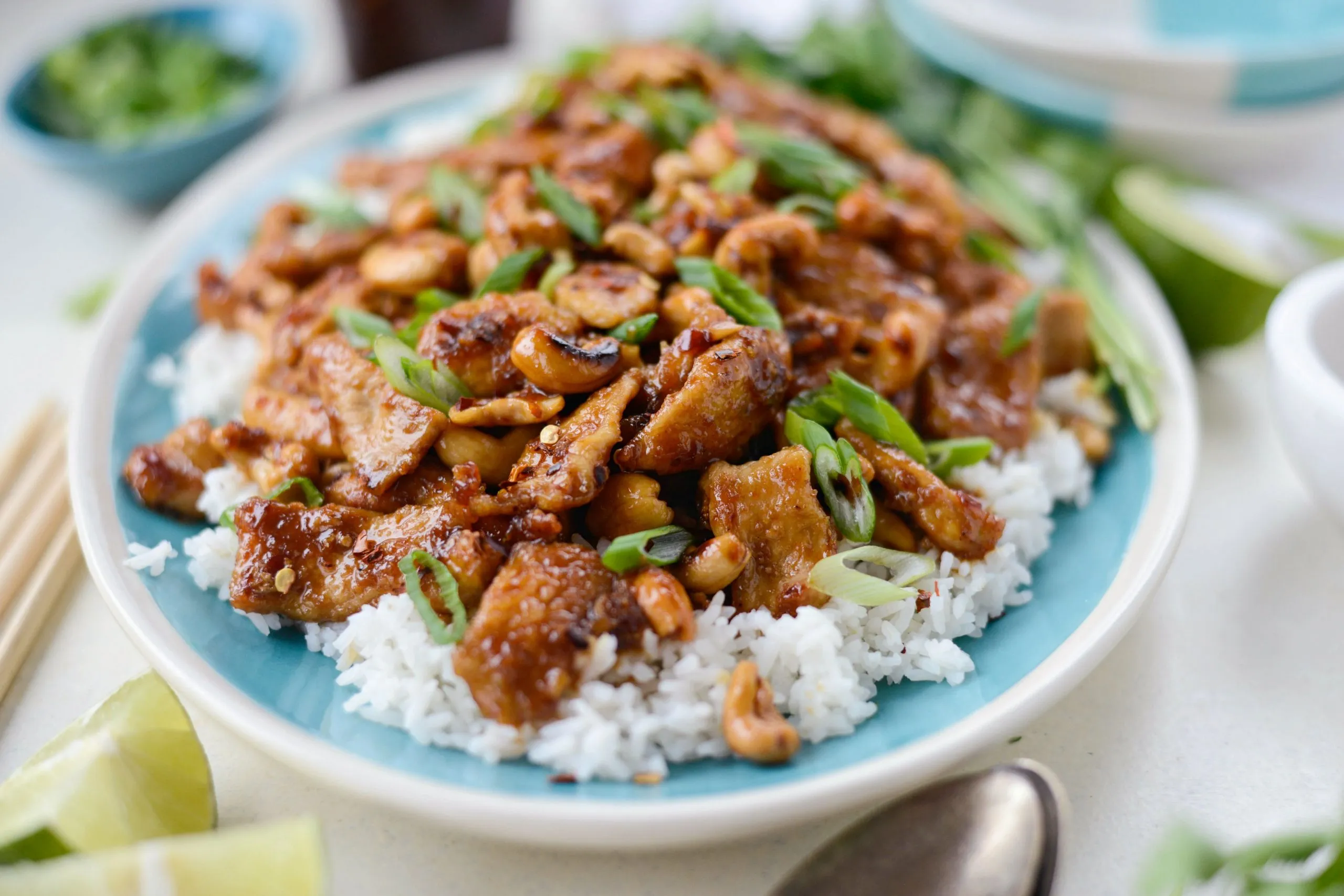 Spicy Mango Orange Pork with Cashews