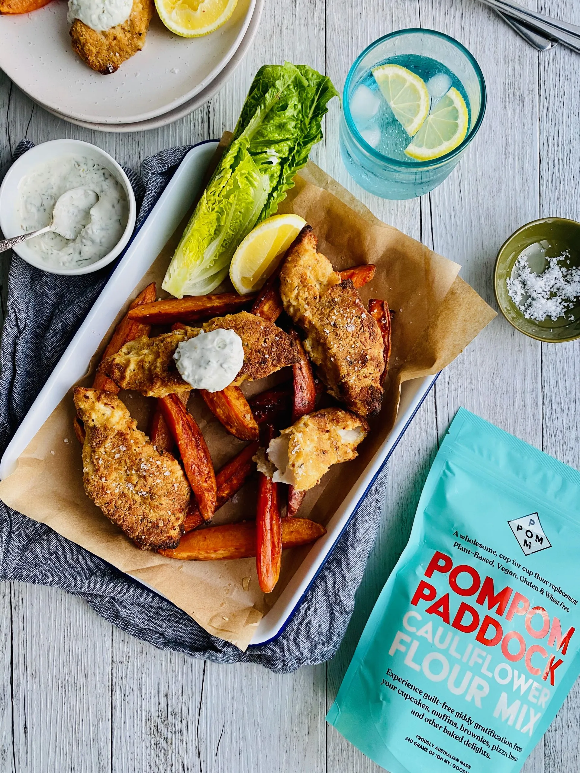 Spicy Oven Baked Fish Sweet Potato Fries