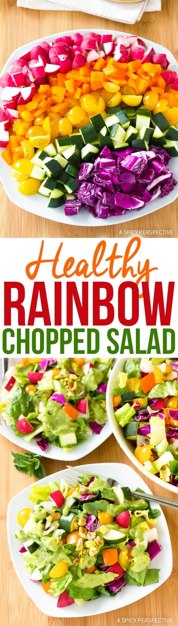 Spicy Rainbow Chopped Salad