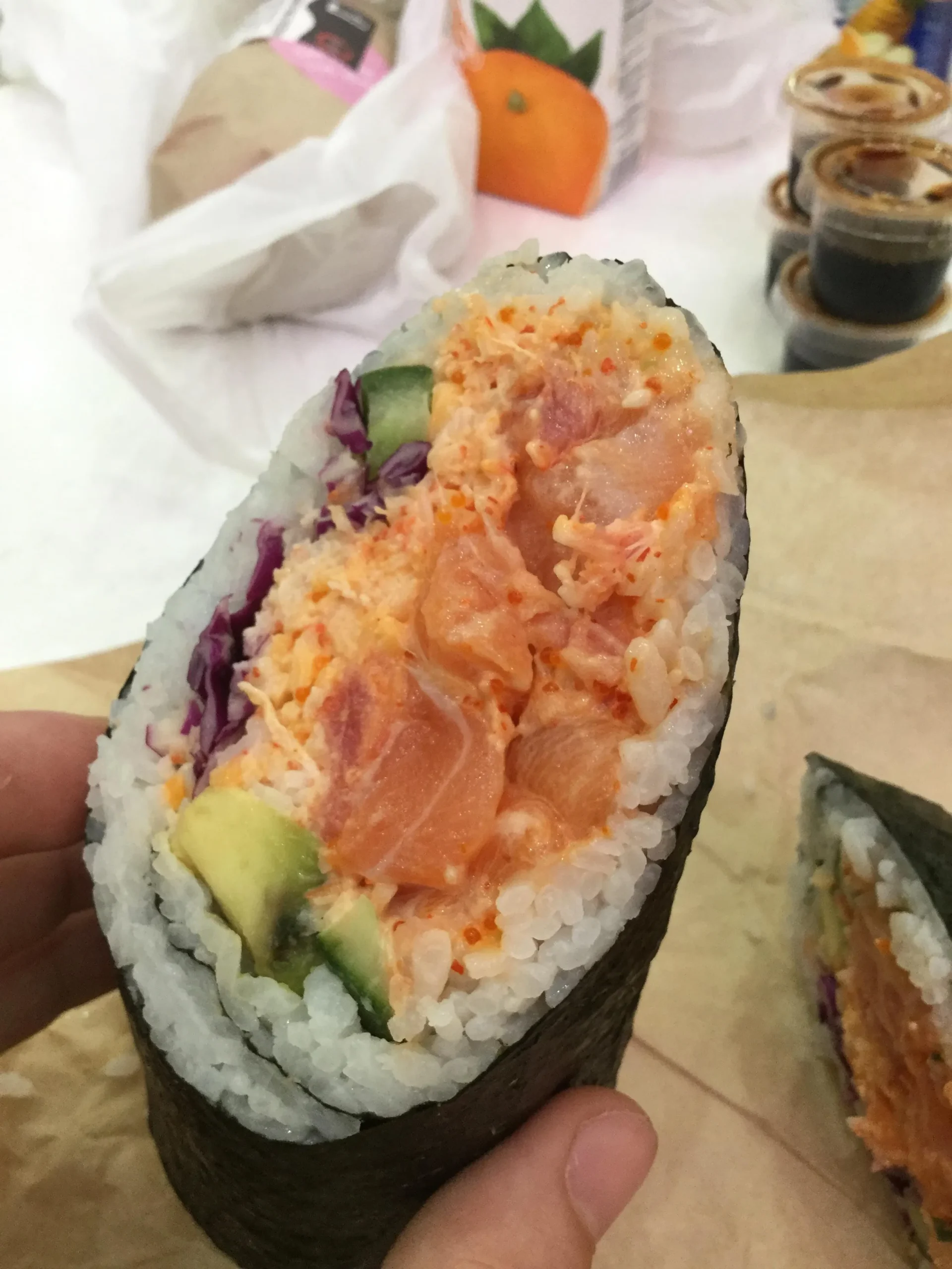 Spicy Salmon Sushi Burritos