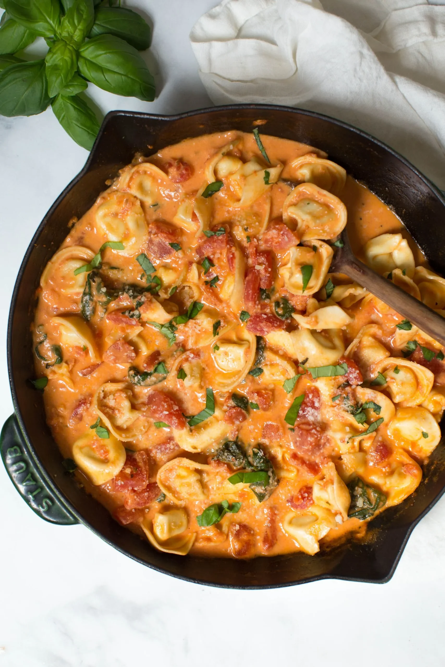 Spicy Skillet Tortellini with Tomatoes
