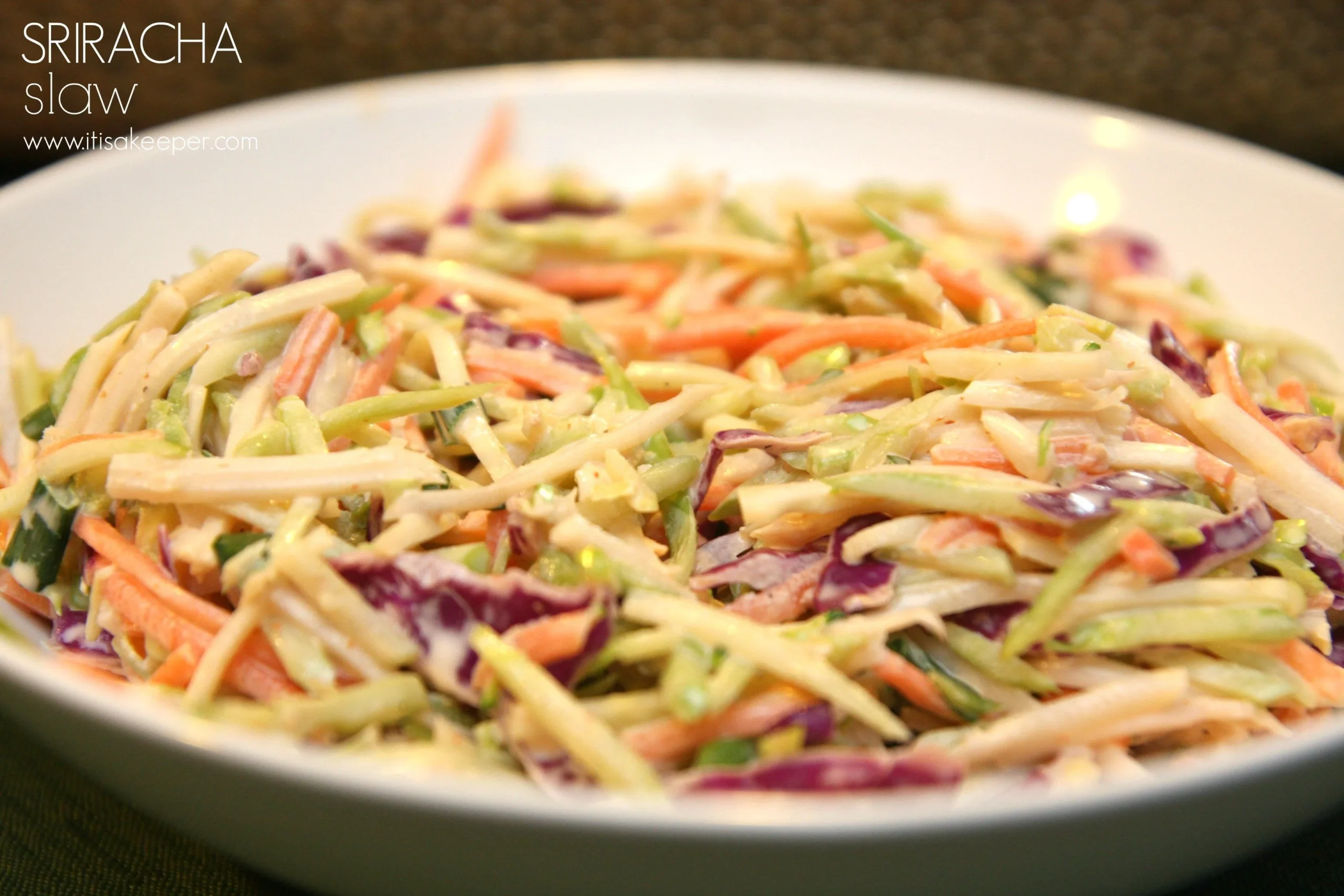 Spicy Sriracha Asian Coleslaw