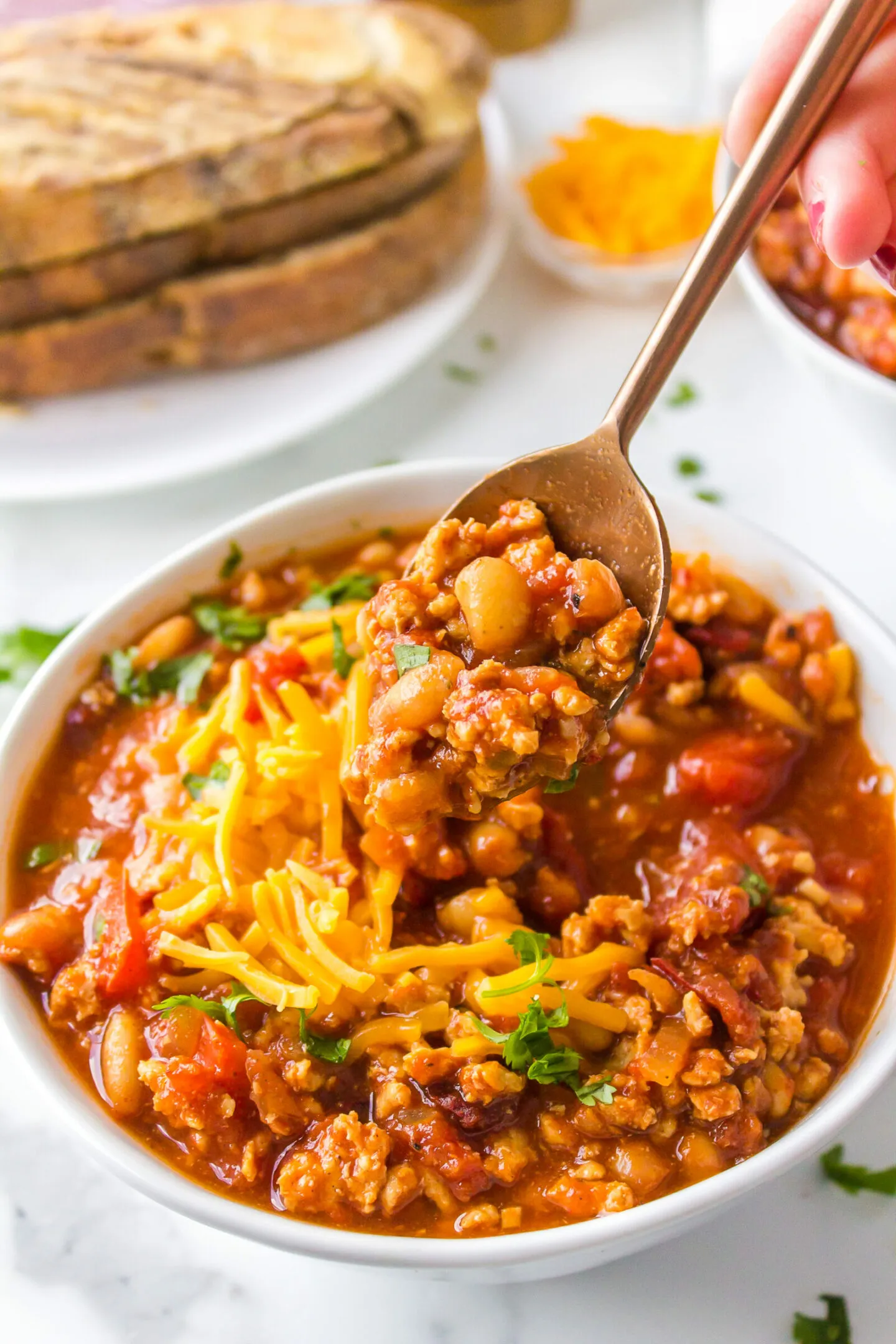Spicy White Bean Turkey Chili