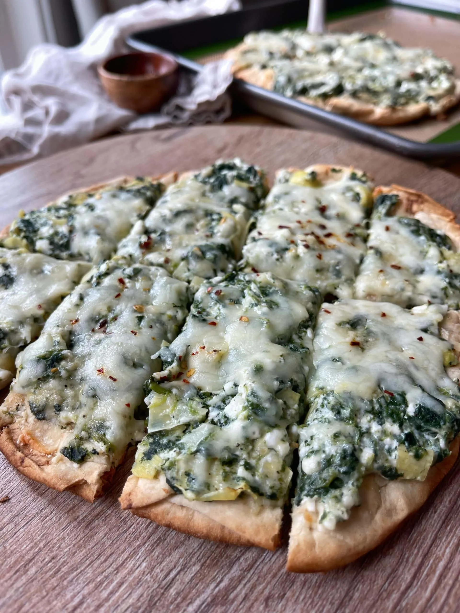 Spinach Artichoke Dip Party Flatbread