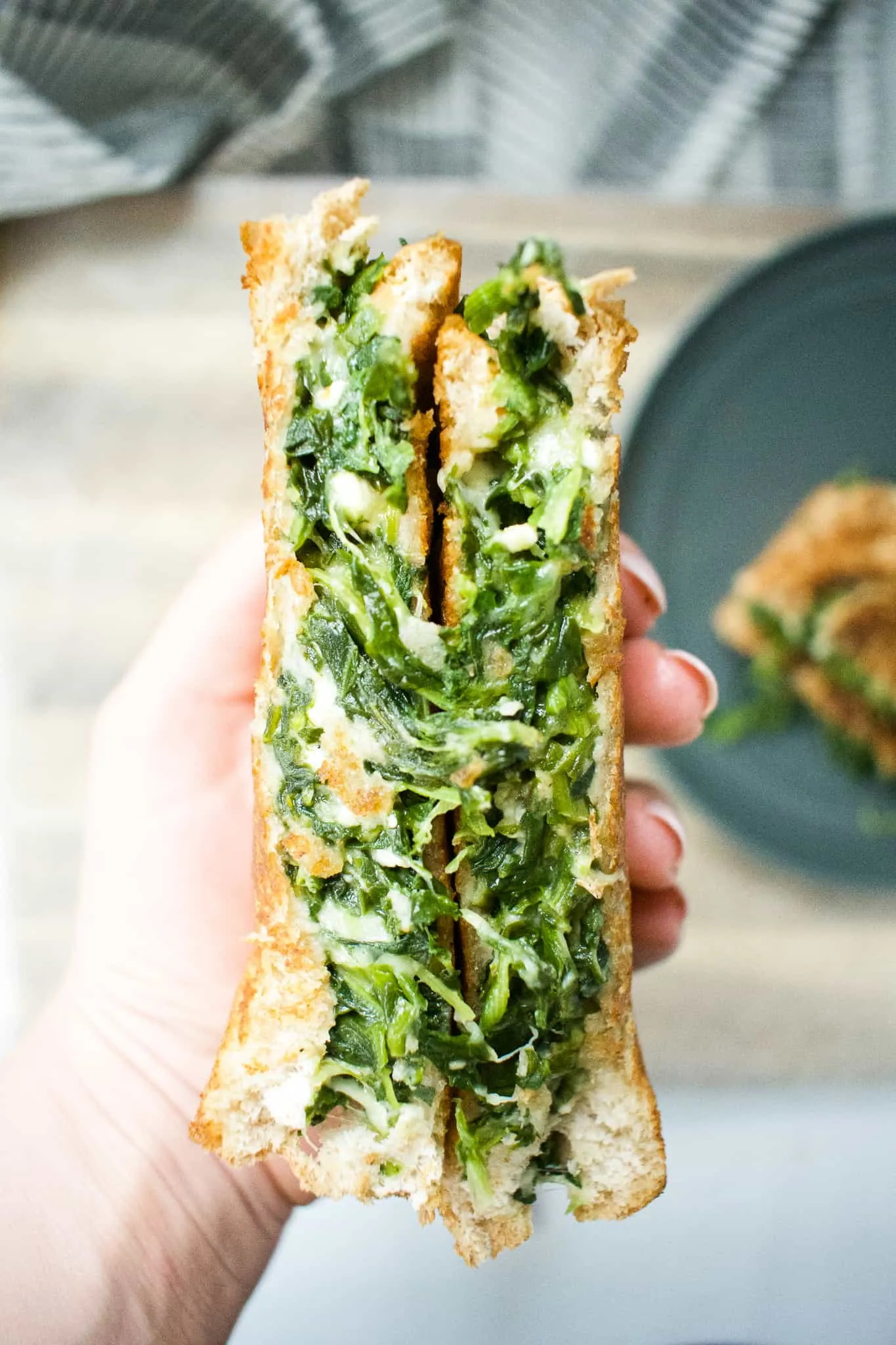 Spinach Feta Grilled Cheese