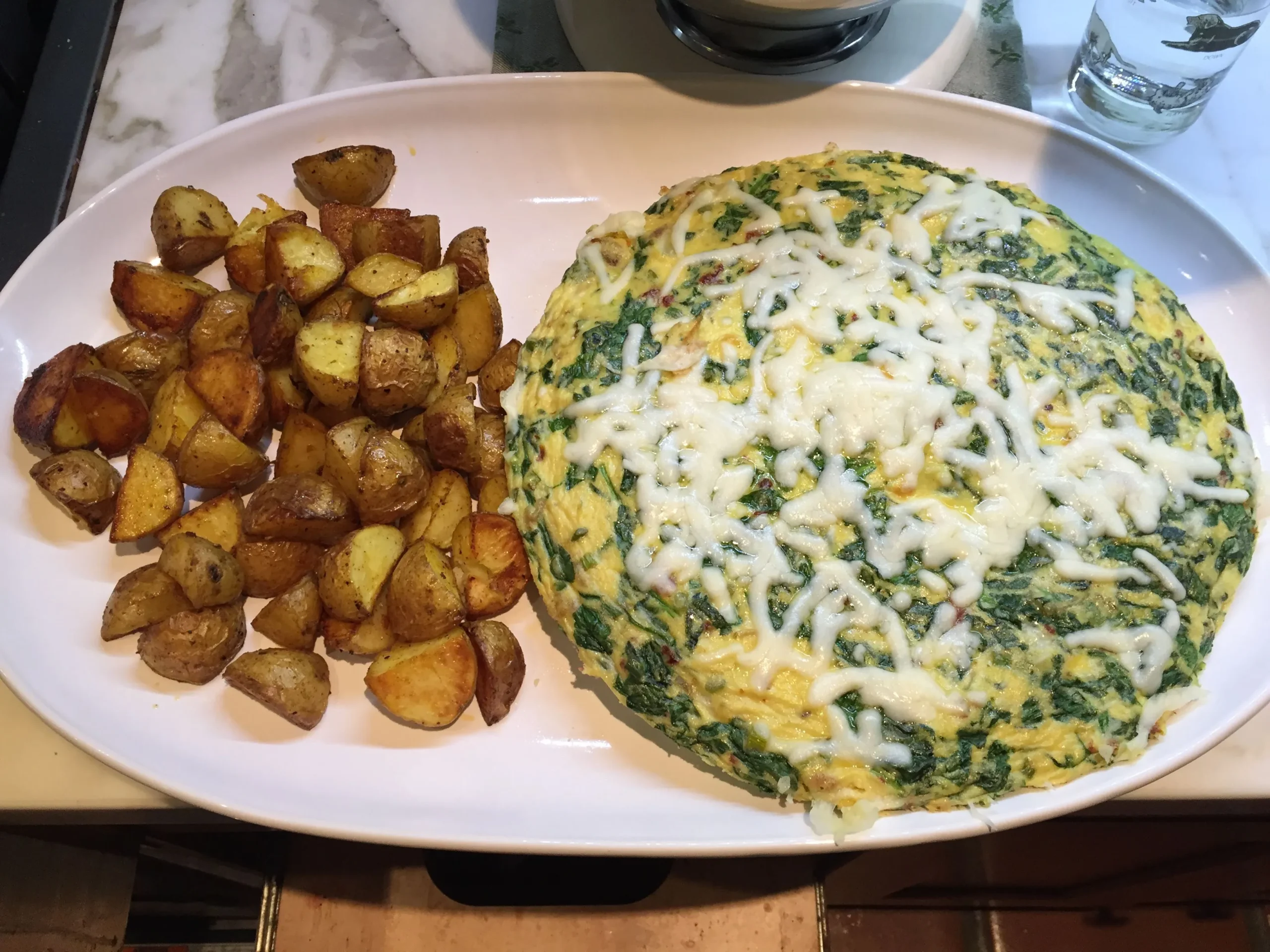 Spinach Leek and Potato Frittata