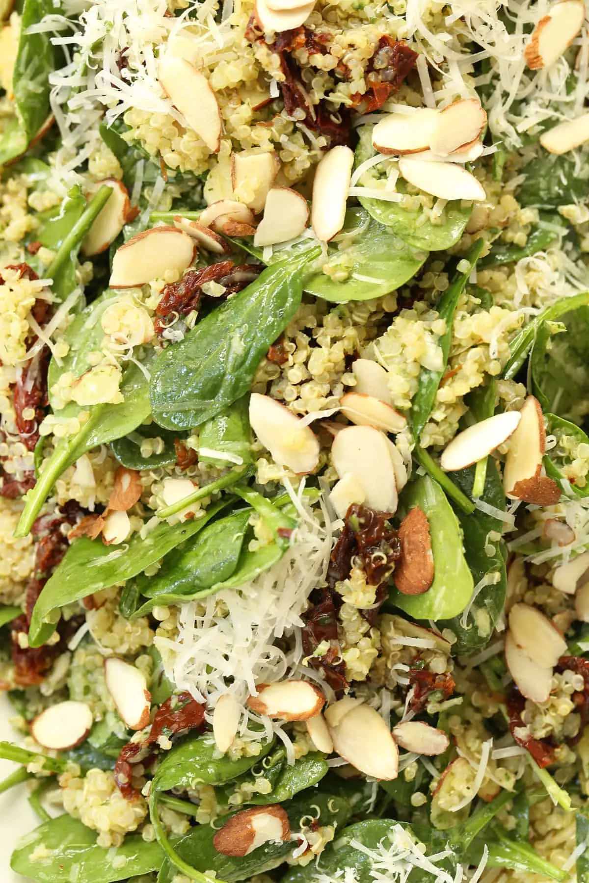 Spinach Salad with Red Quinoa