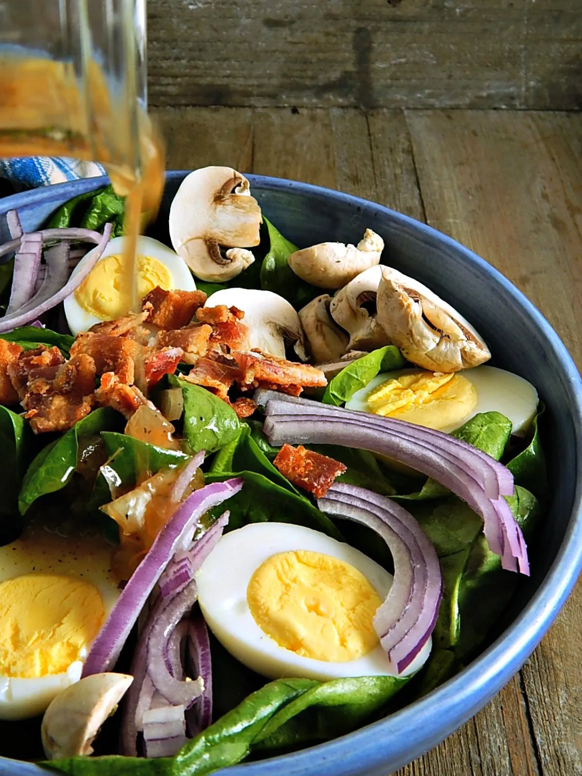 Spinach Salad with Warm Bacon Dressing