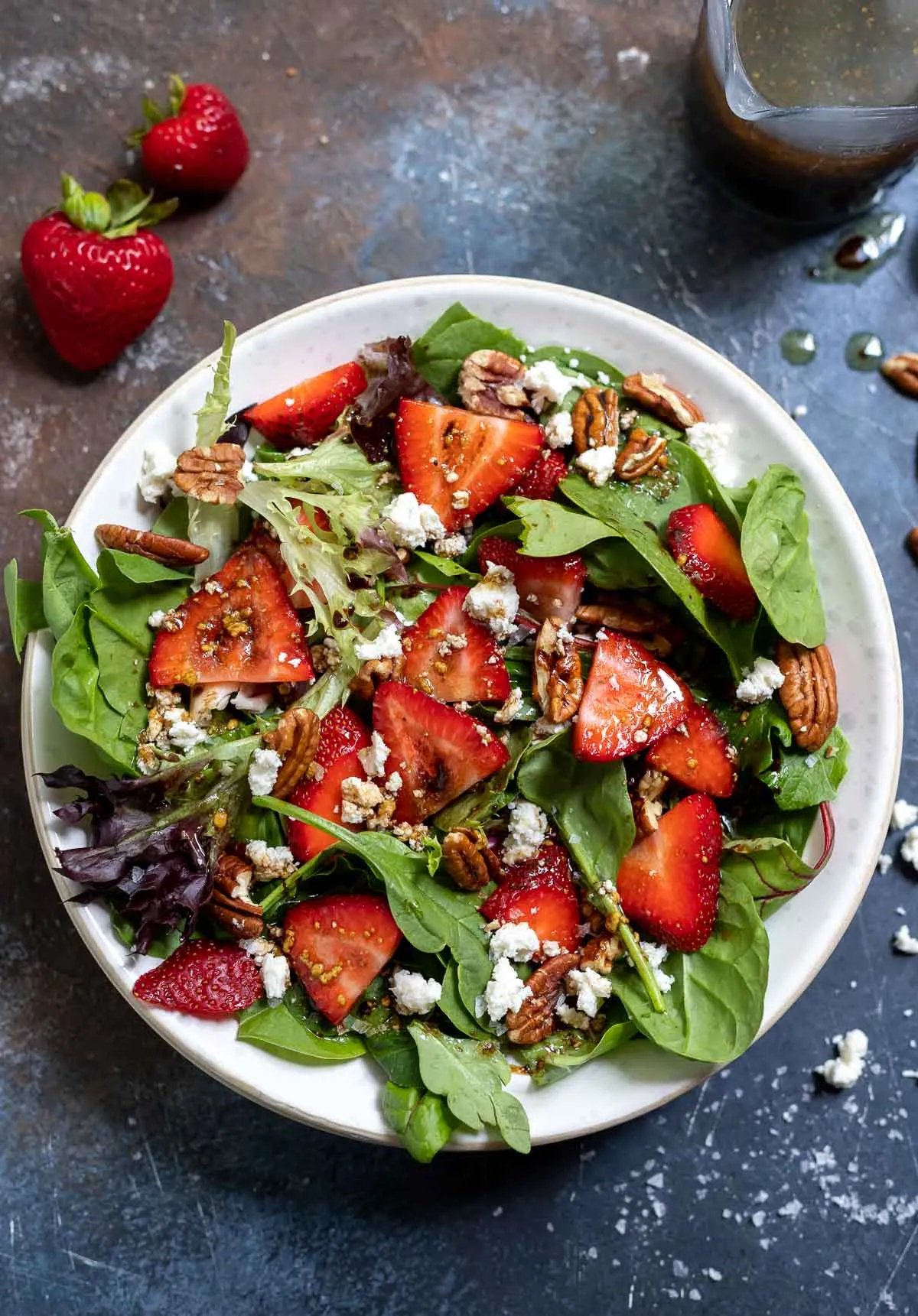 Spinach Strawberry Salad Balsamic Vinaigrette