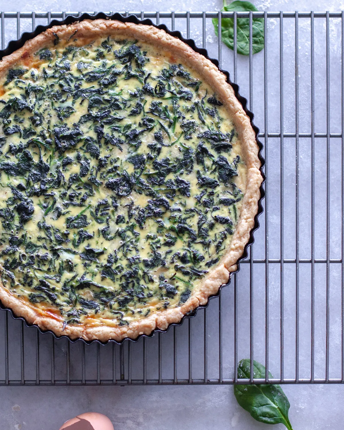 Spinach and Onion Quiche