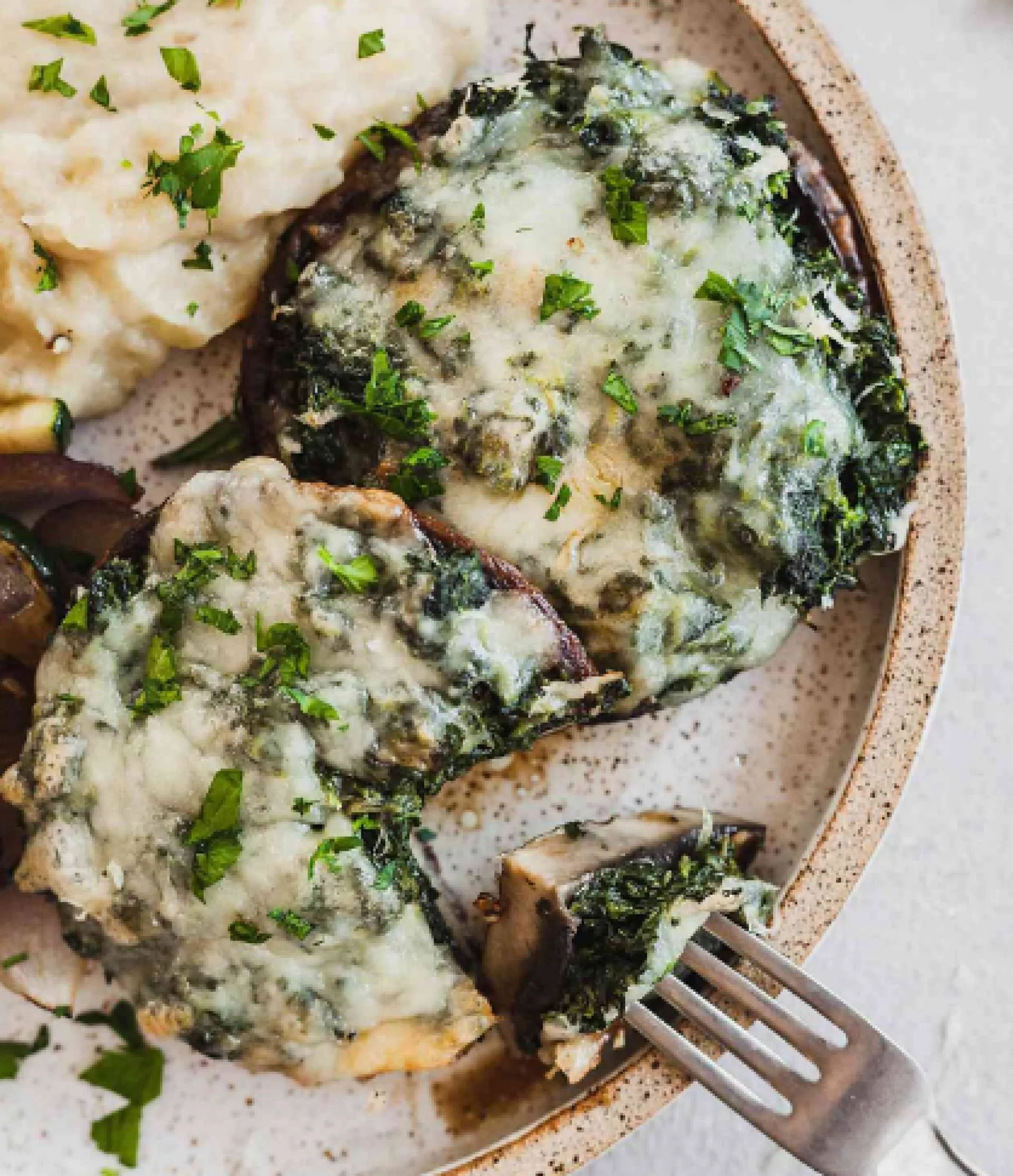 Spinach and Ricotta Stuffed Portobello