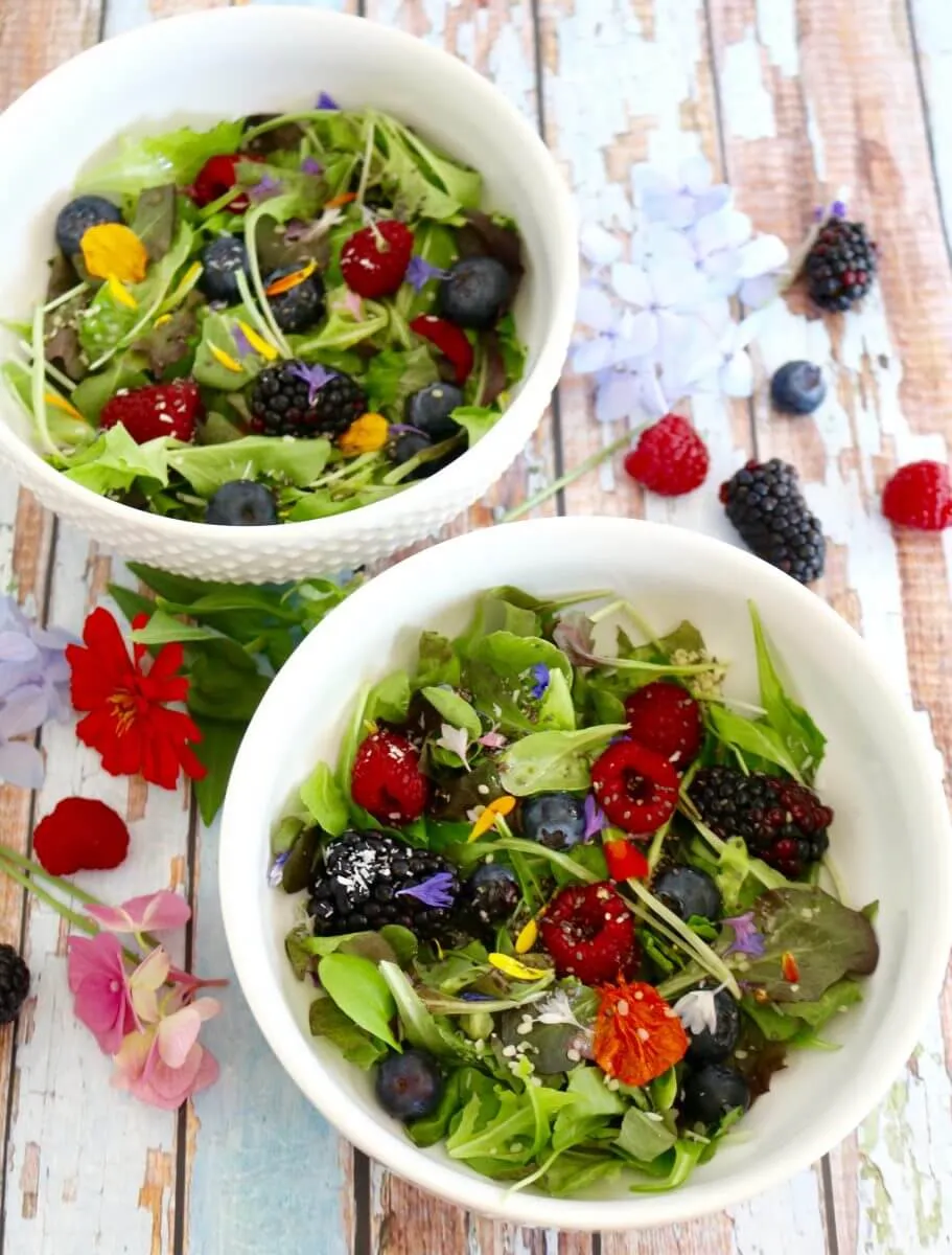 Spring Salad with Rose Vinaigrette