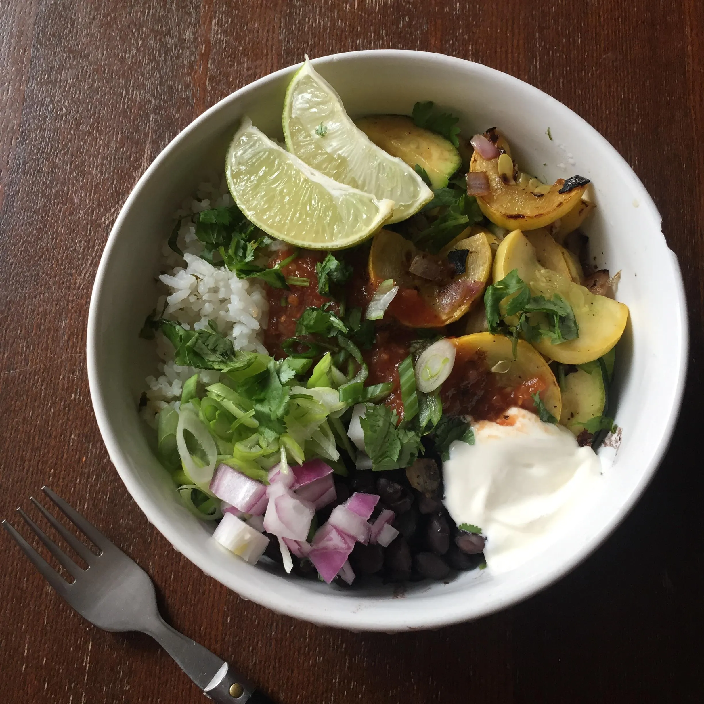 Squash Black Bean Burrito Bowls