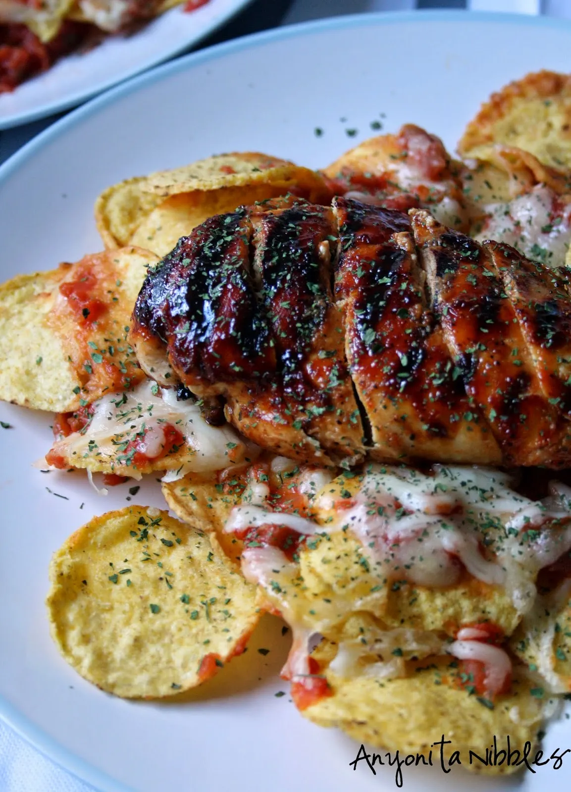 Sriracha Honey Chicken Skillet Nachos