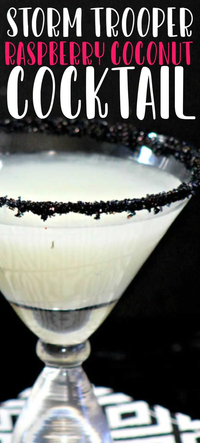 Star Wars Inspired Raspberry Coconut Storm Trooper Cocktail