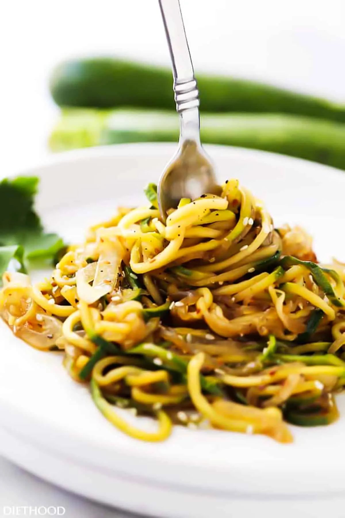 Stir Fry Zucchini Noodles