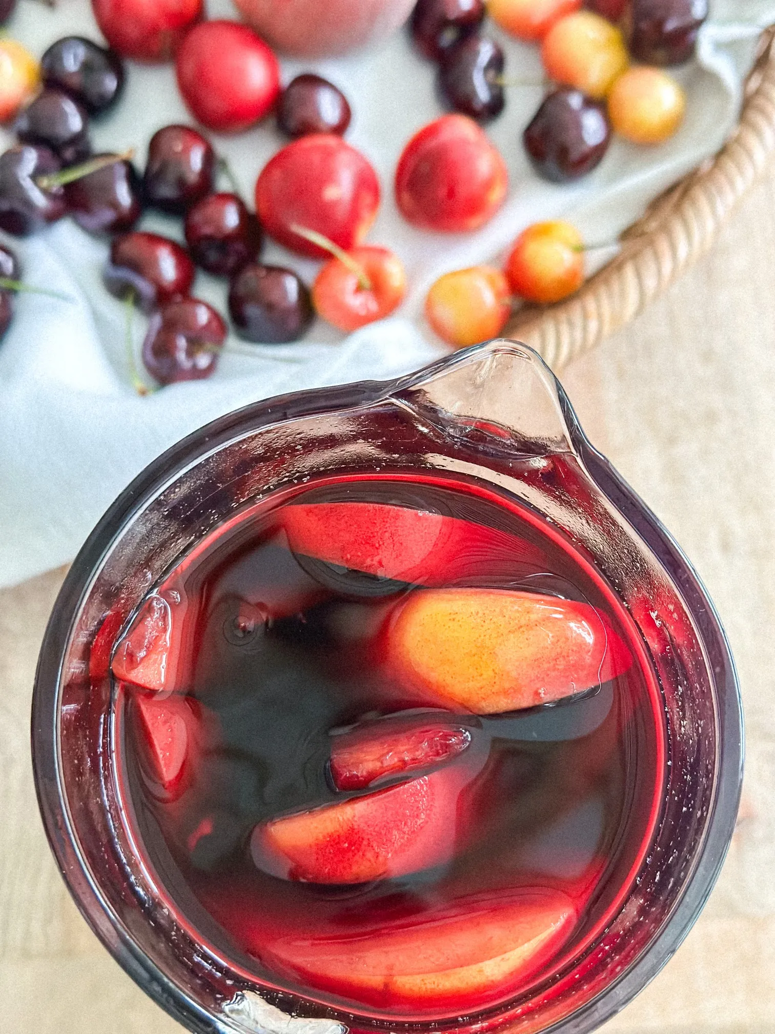 Stone Fruit and Strawberry Sangria