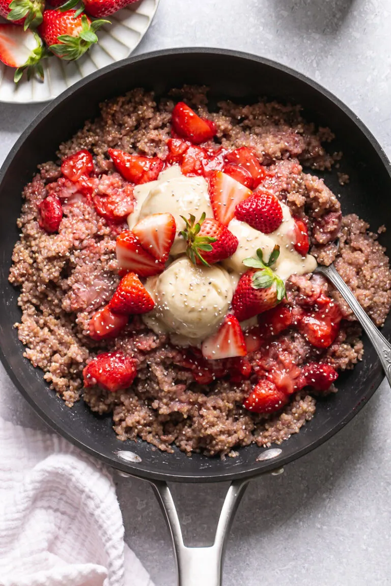 Strawberries and Cream Breakfast Quinoa