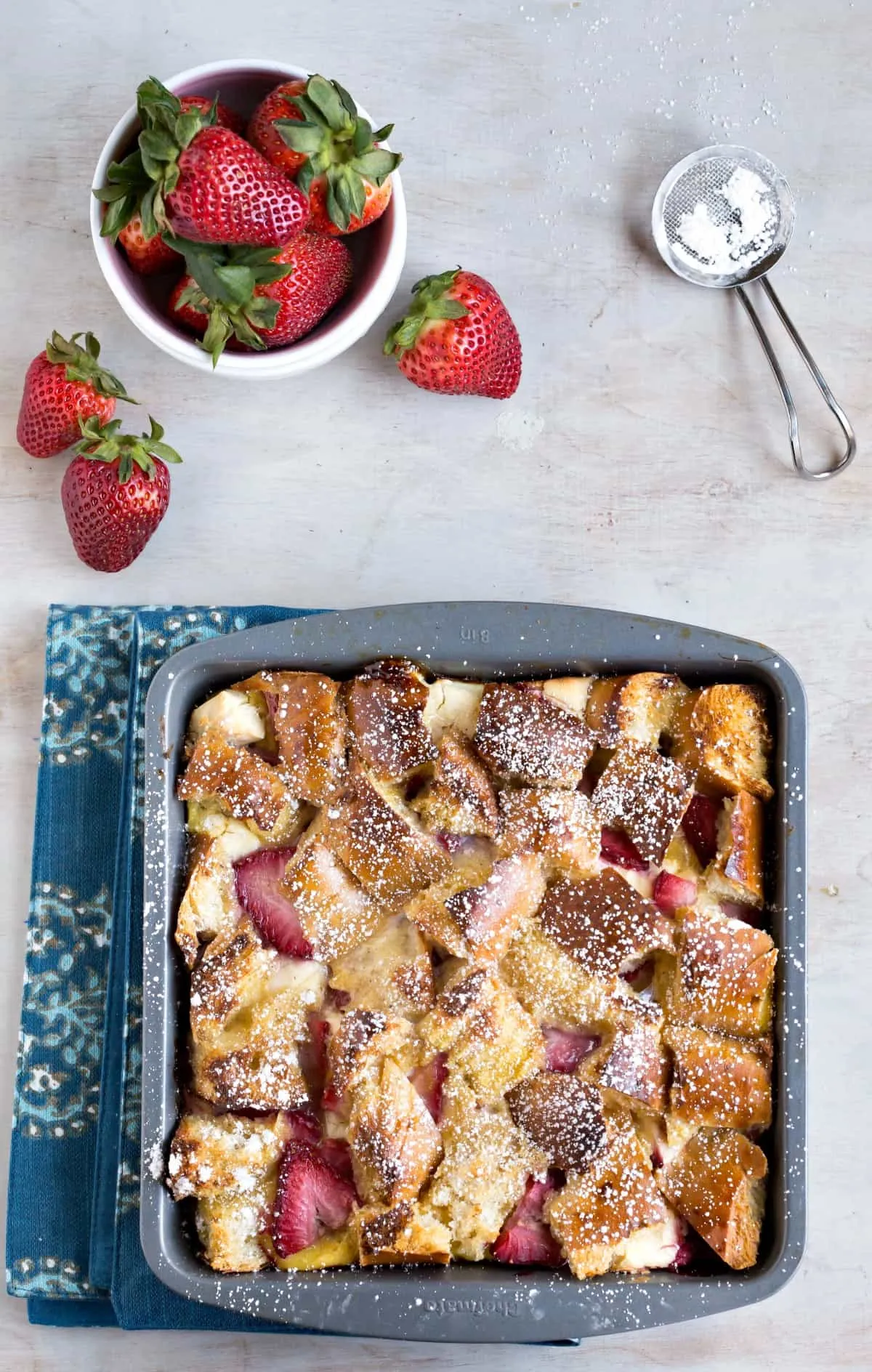 Strawberry Cream Cheese French Toast Bake