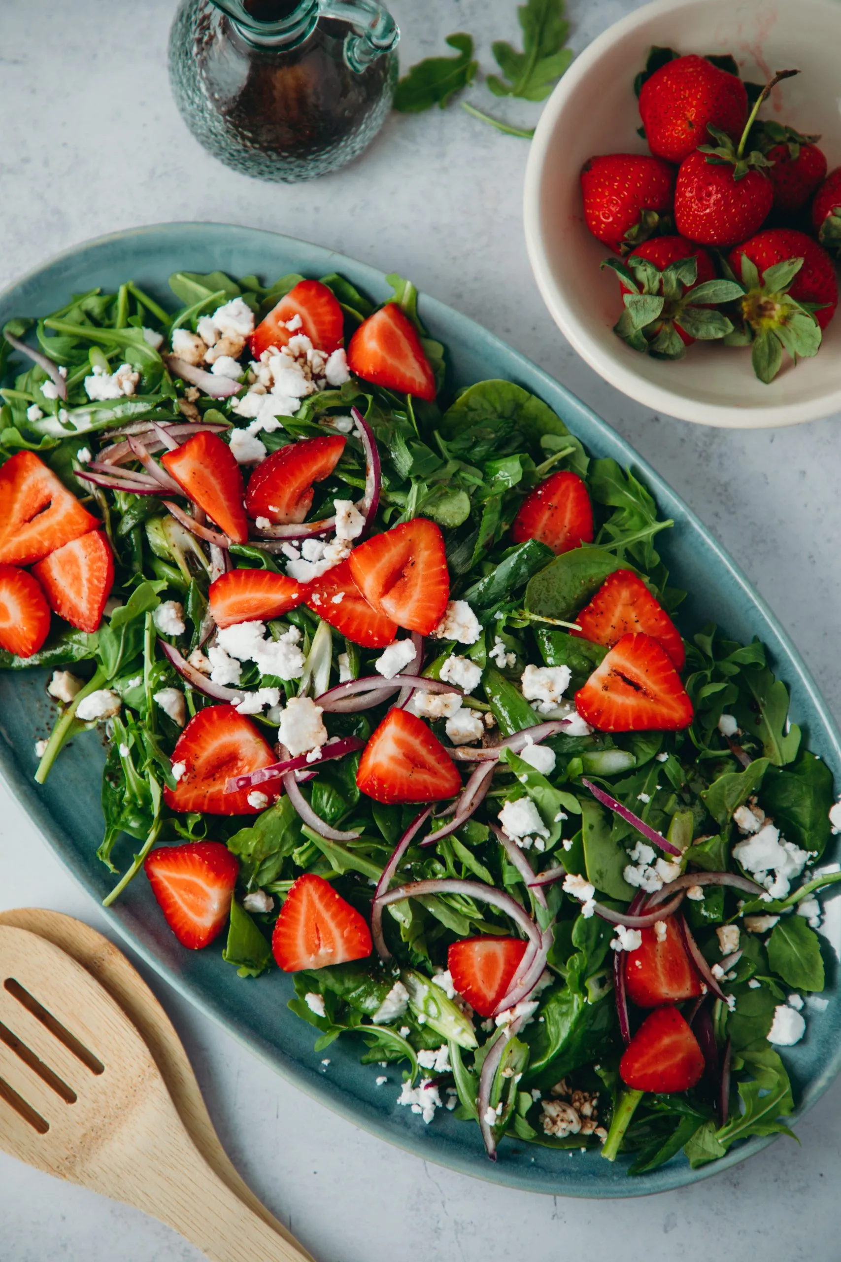 Strawberry Feta Salad with Balsamic Vinaigrette
