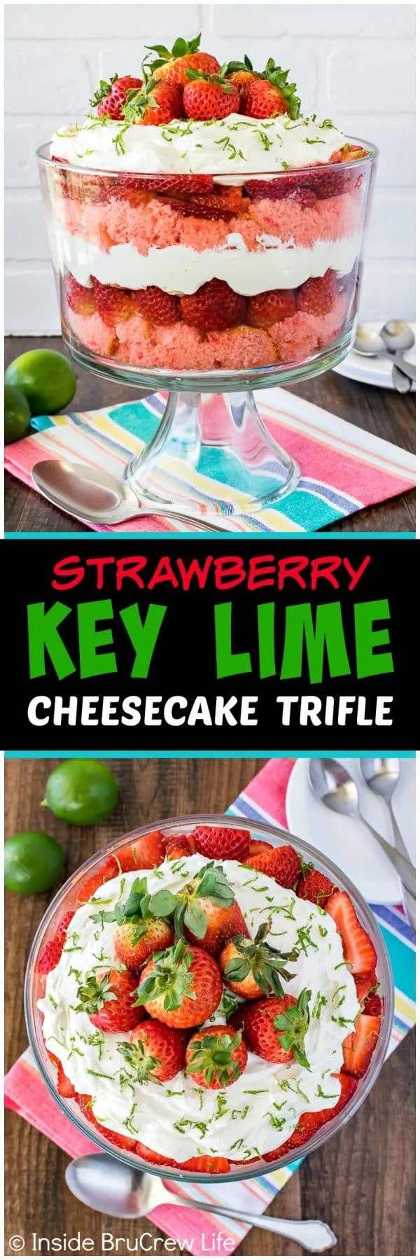 Strawberry Key Lime Cheesecake Trifle