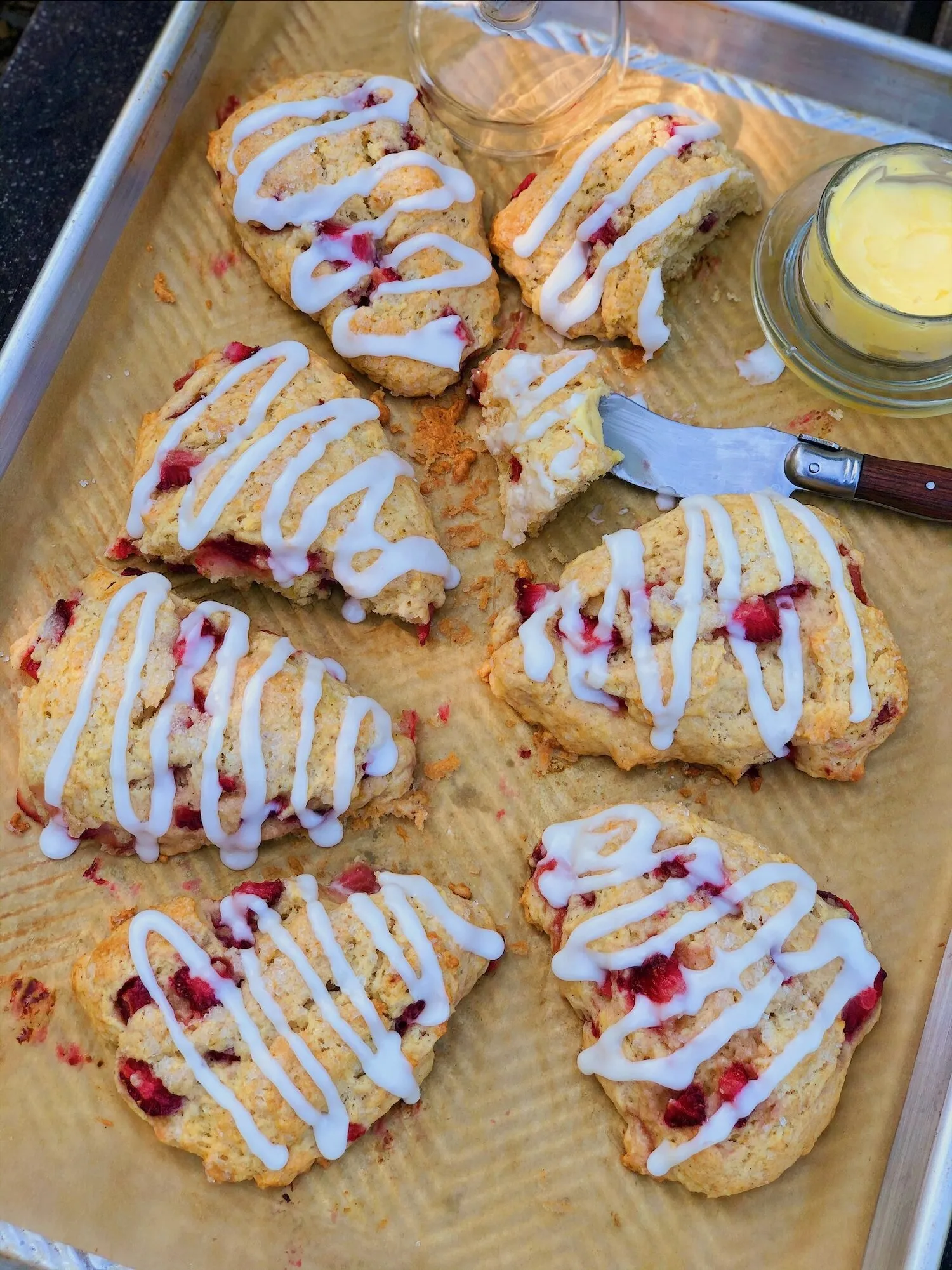 Strawberry Lemon Cream Scones