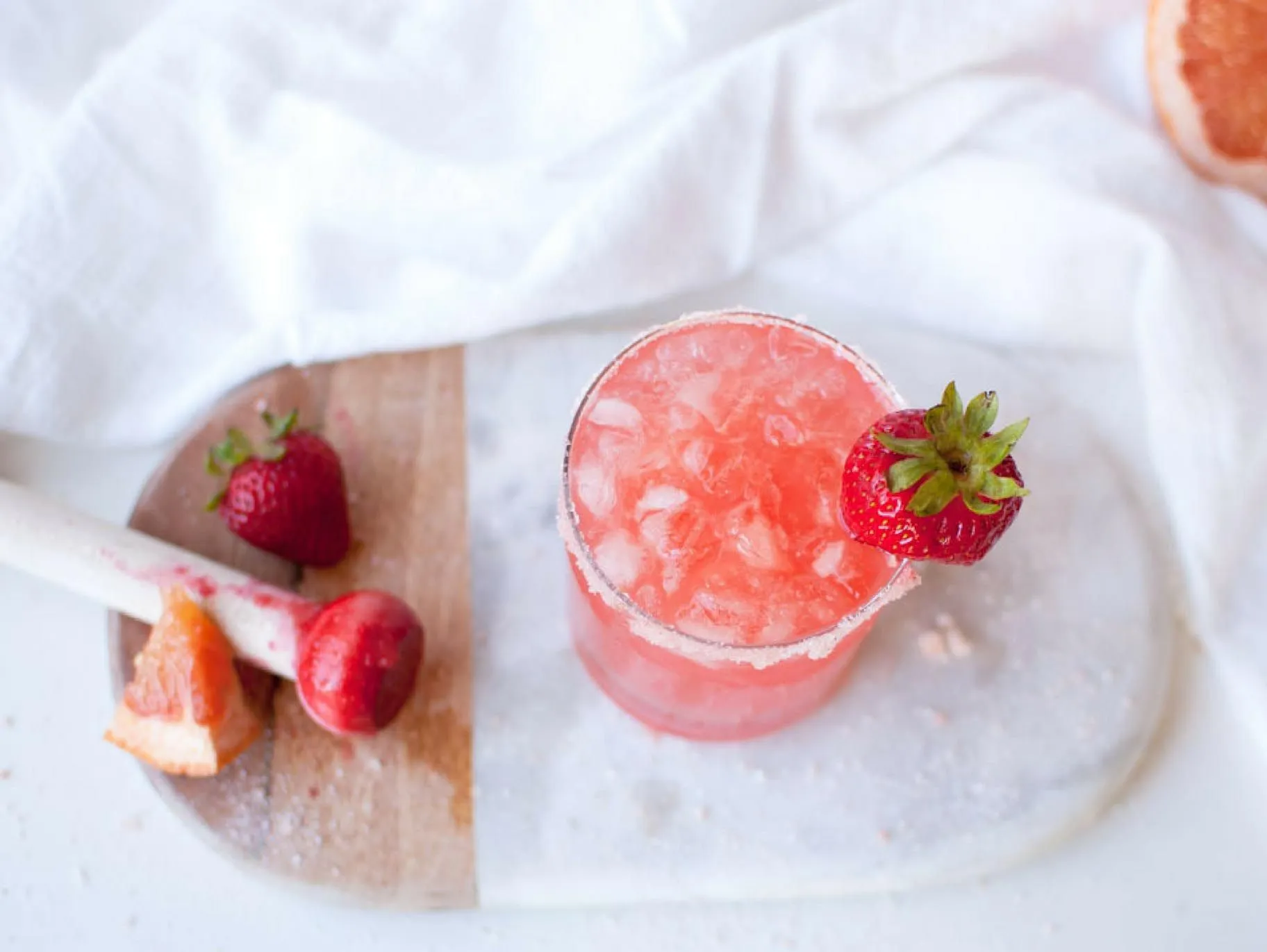 Strawberry Salty Dog Cocktail