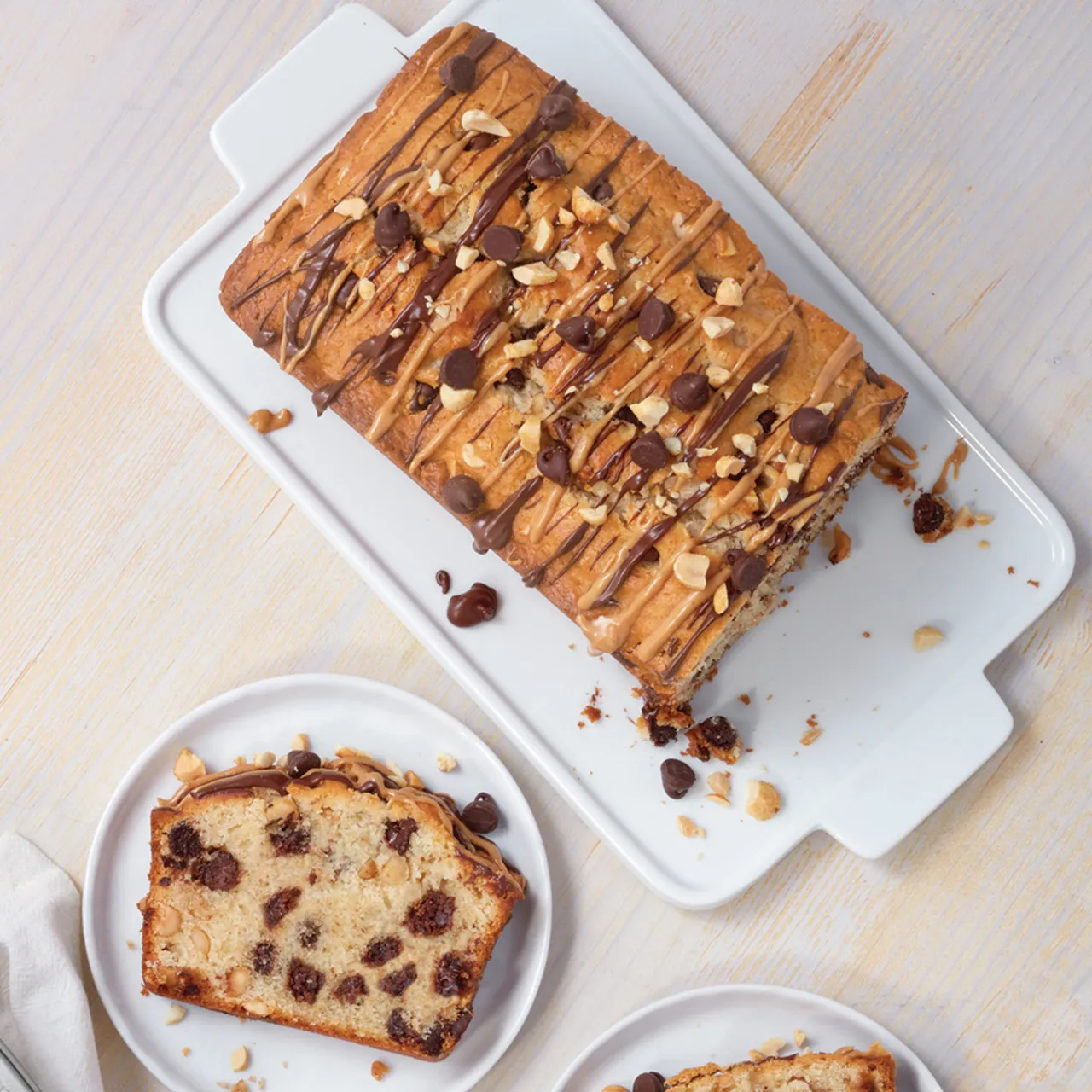 Stripey Chocolate Peanut Butter Loaf