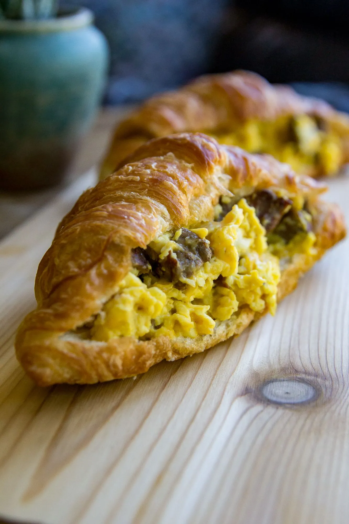 Stuffed Breakfast Croissant with Steak
