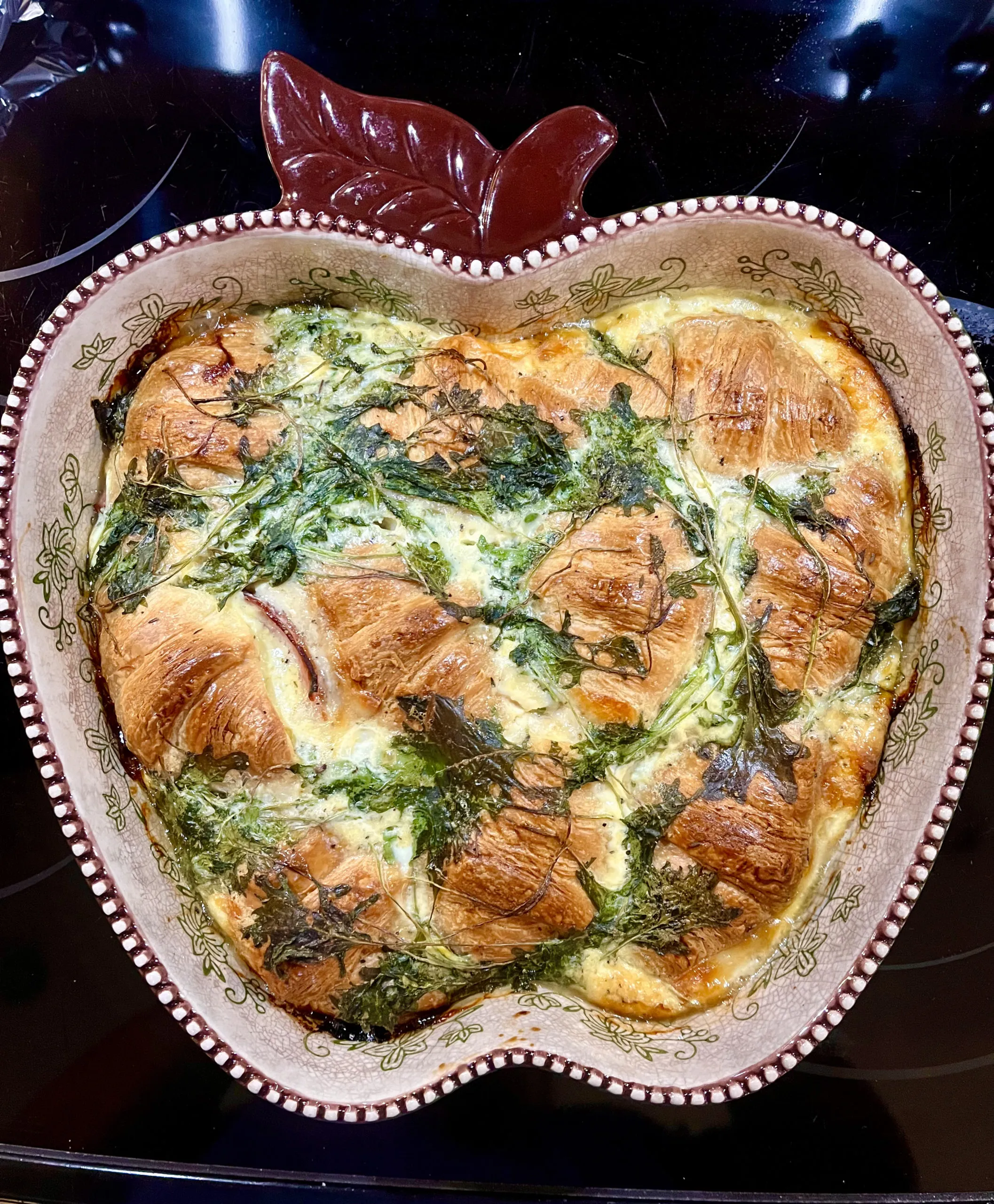 Stuffed Ham and Cheese Croissant Casserole