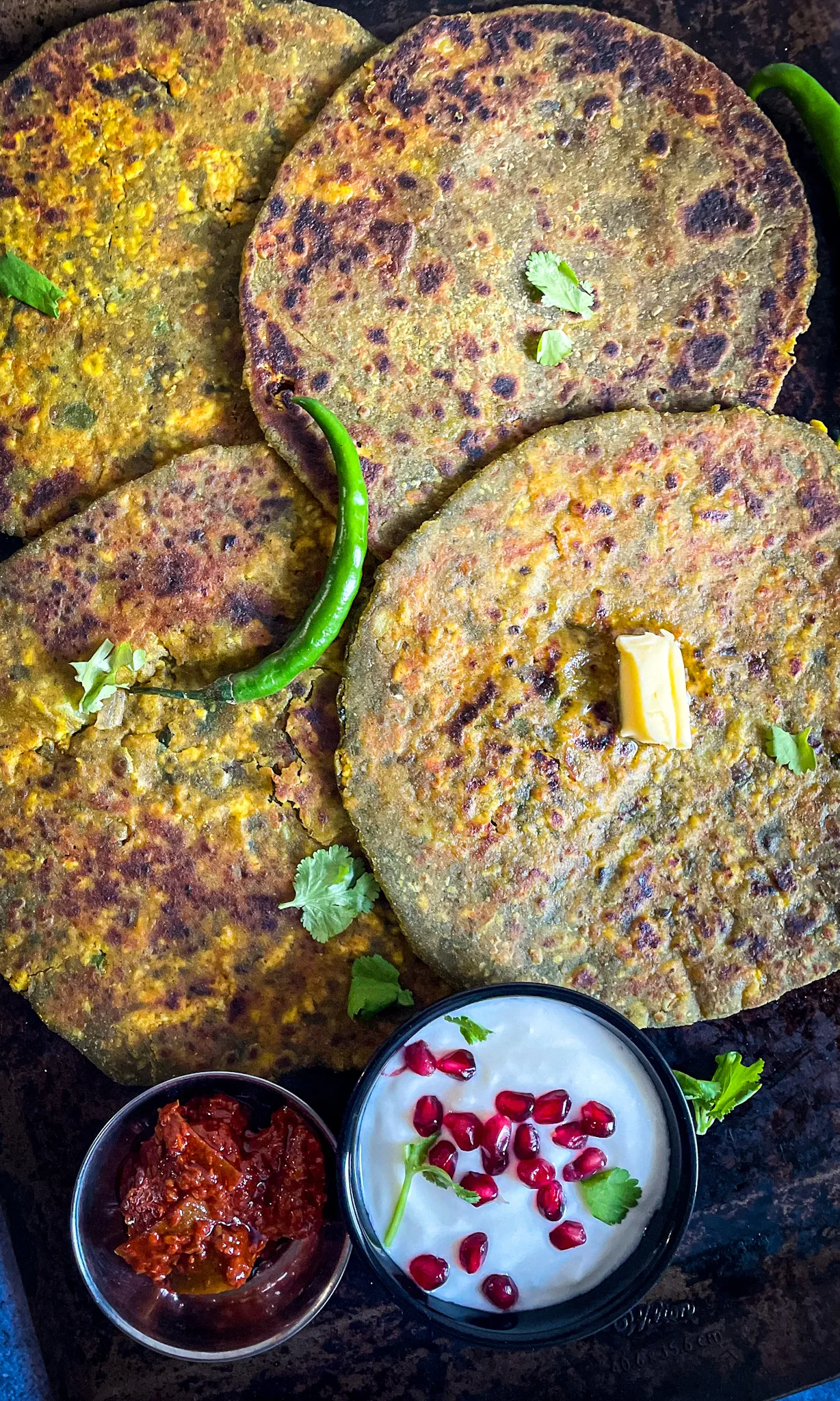 Stuffed Palak Paneer Paratha