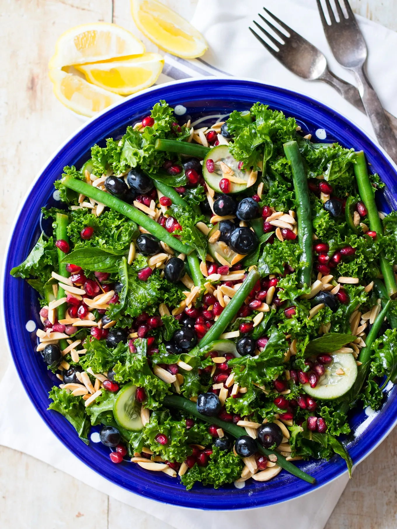 Summer Kale Salad with Blueberry