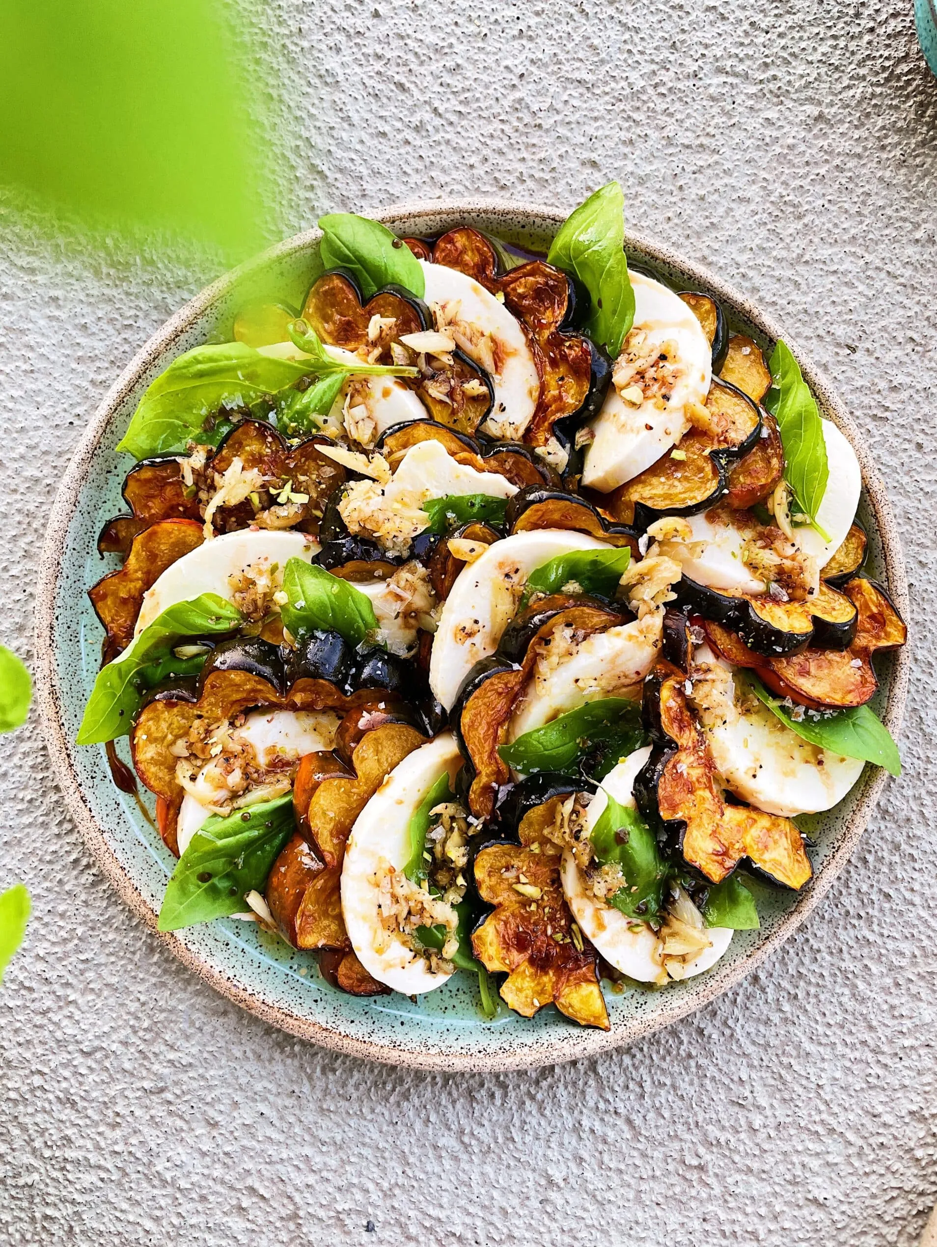 Summer Squash Caprese Noodle Salad